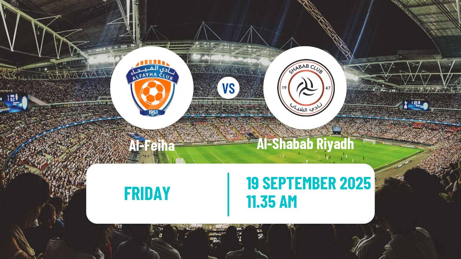 Football Saudi Professional League Al-Feiha - Al-Shabab Riyadh