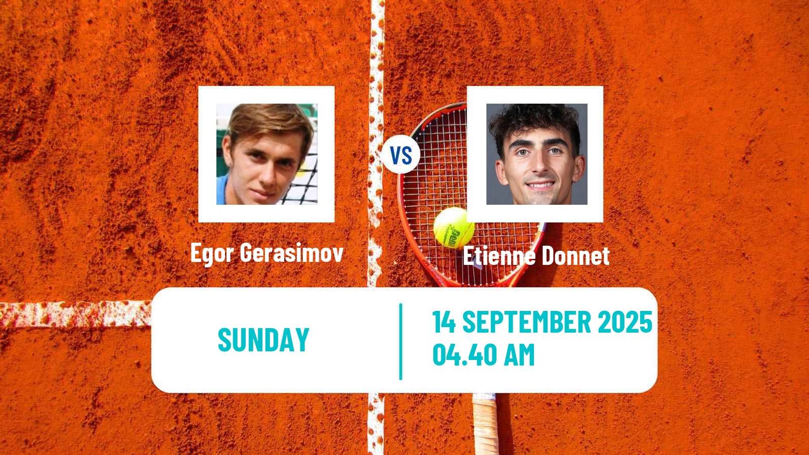 Tennis St Tropez Challenger Men Egor Gerasimov - Etienne Donnet