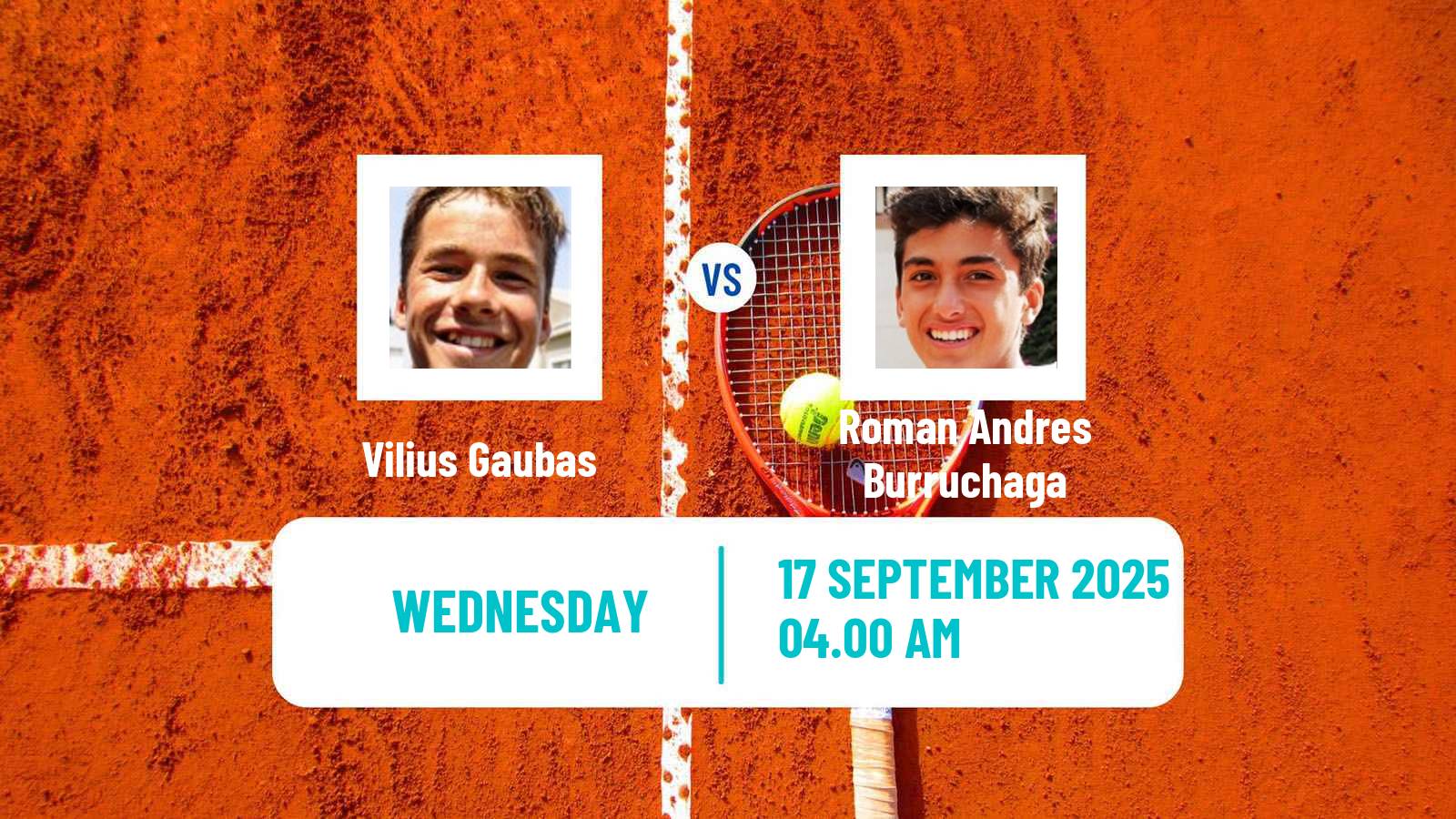 Tennis Bad Waltersdorf Challenger Men Vilius Gaubas - Roman Andres Burruchaga