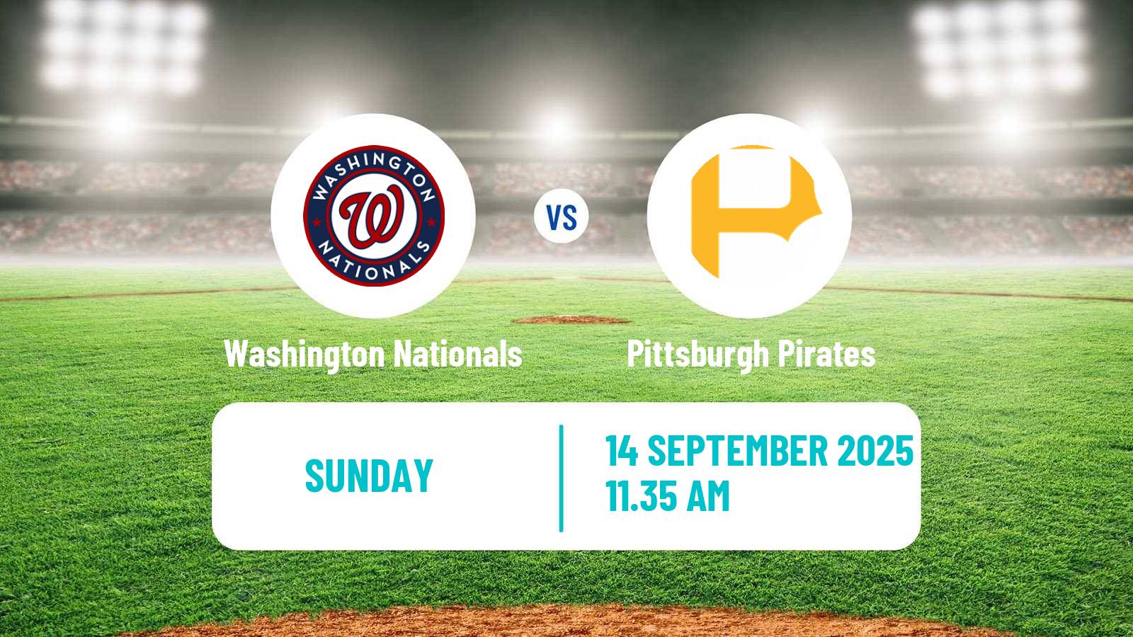 Baseball MLB Washington Nationals - Pittsburgh Pirates