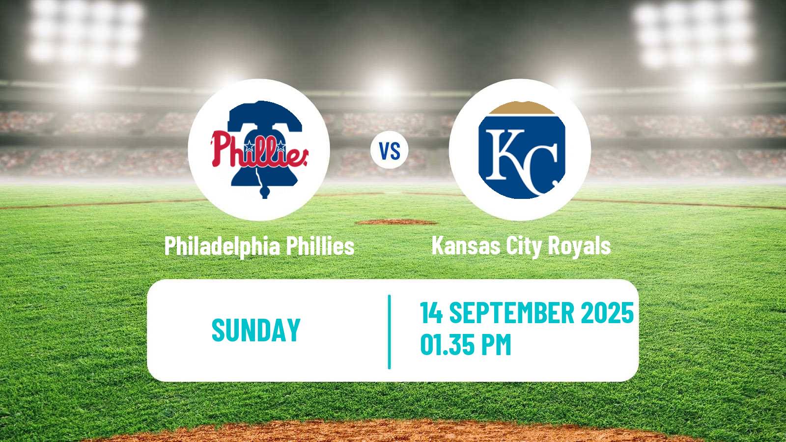 Baseball MLB Philadelphia Phillies - Kansas City Royals