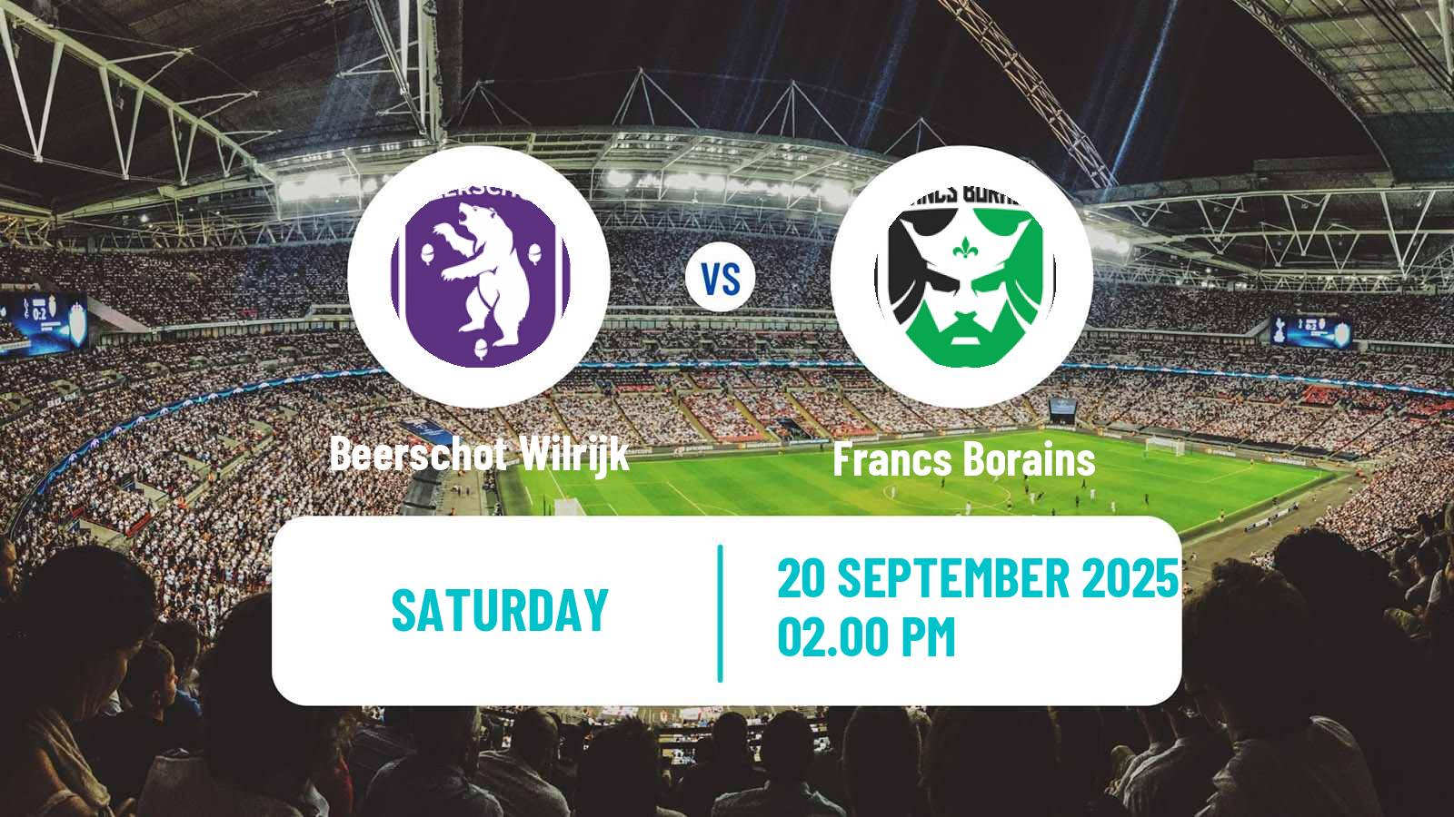 Football Belgian Сhallenger Pro League Beerschot Wilrijk - Francs Borains