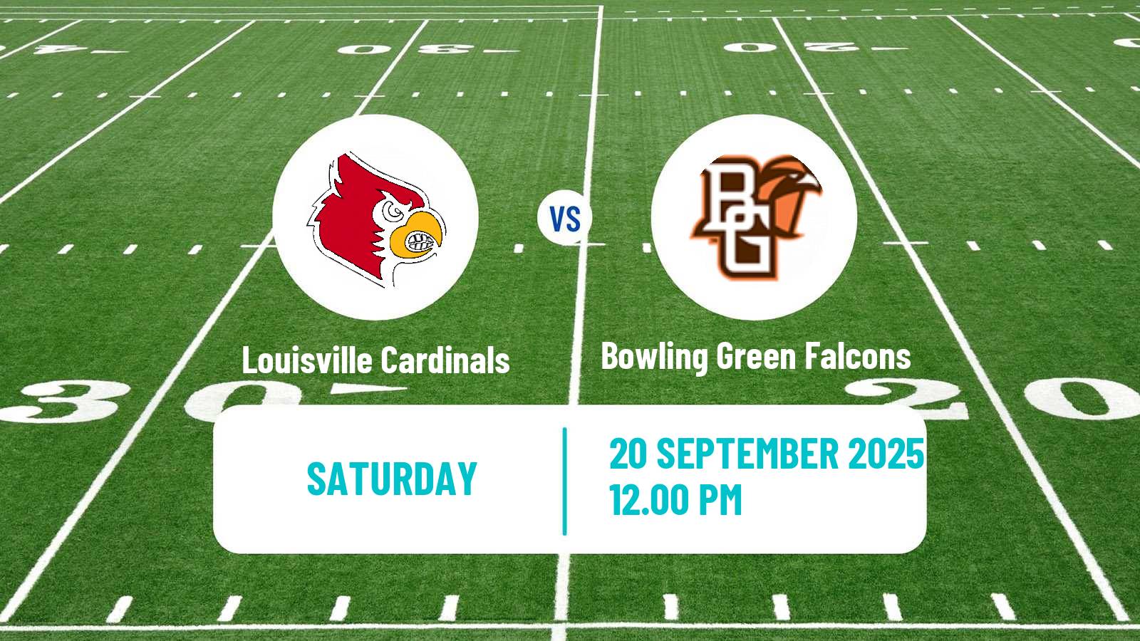 American football NCAA College Football Louisville Cardinals - Bowling Green Falcons