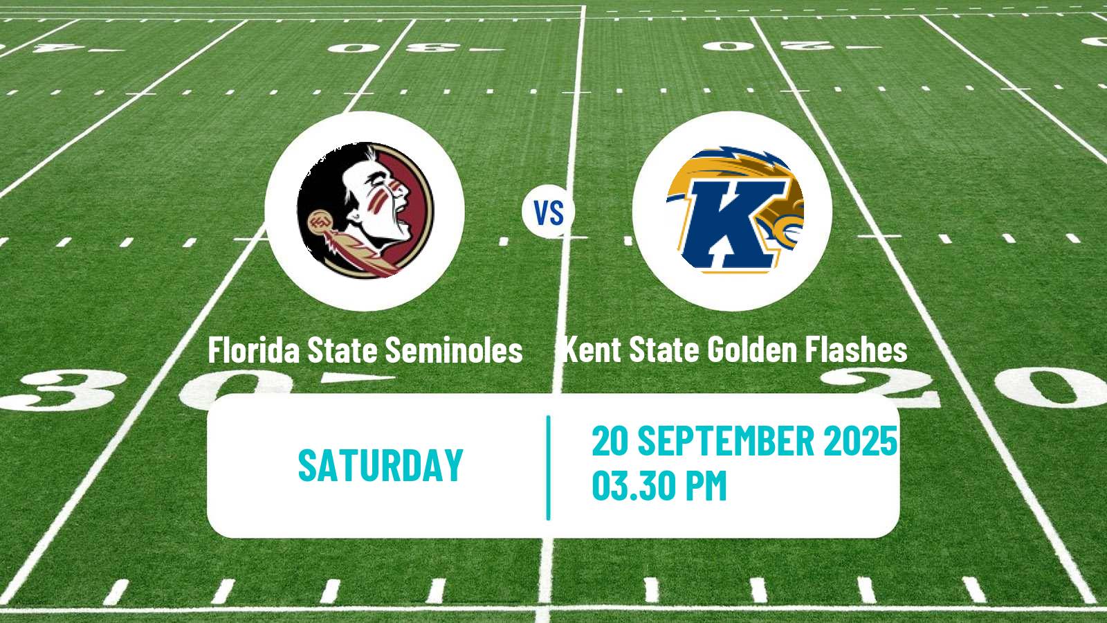 American football NCAA College Football Florida State Seminoles - Kent State Golden Flashes
