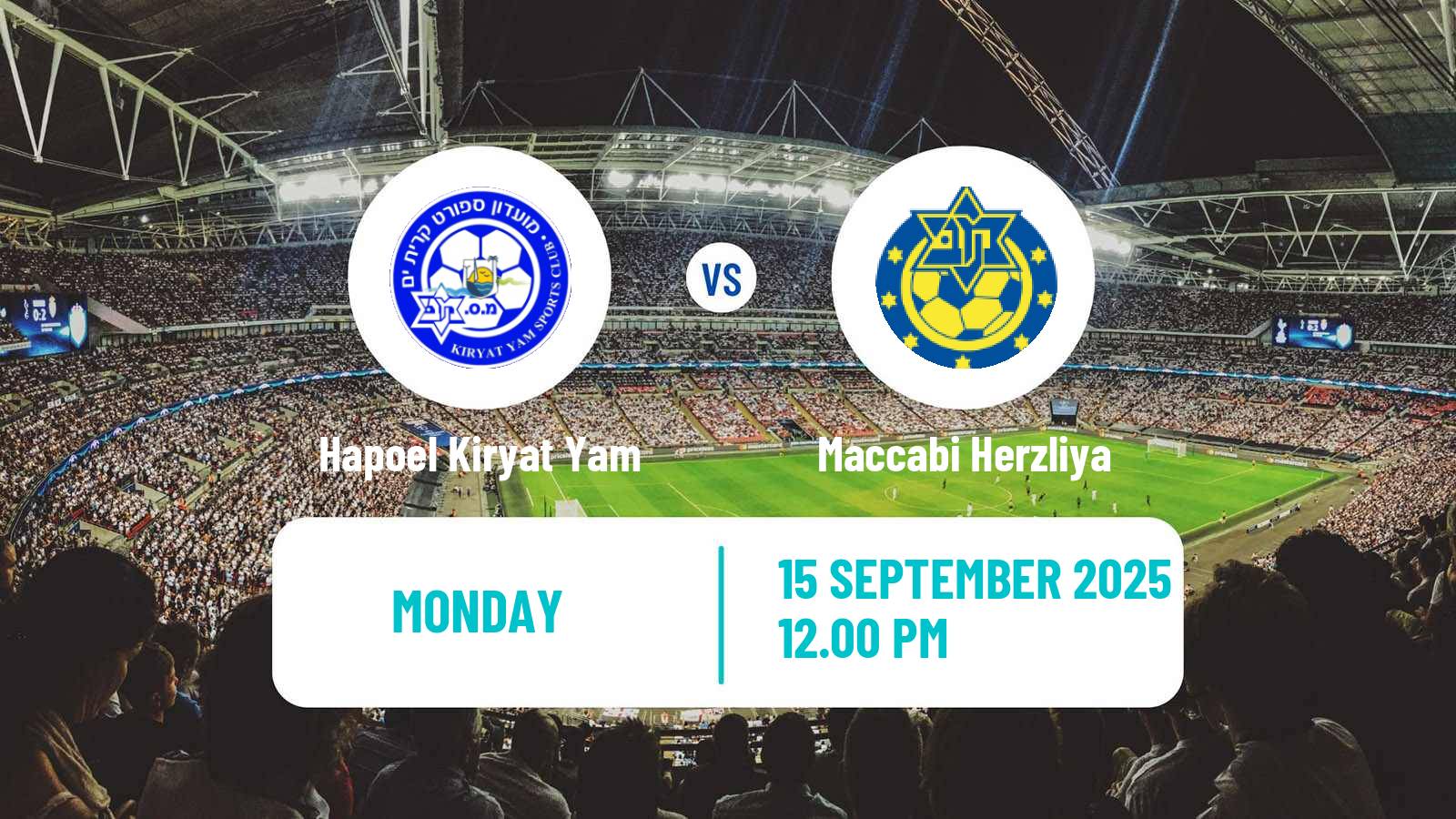 Football Israeli Liga Leumit Hapoel Kiryat Yam - Maccabi Herzliya