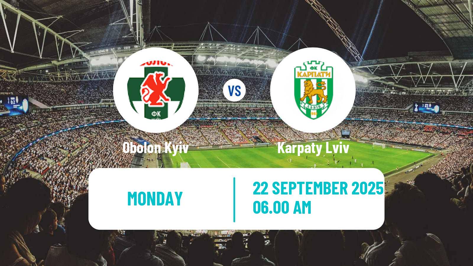 Football Ukrainian Premier League Obolon - Karpaty Lviv
