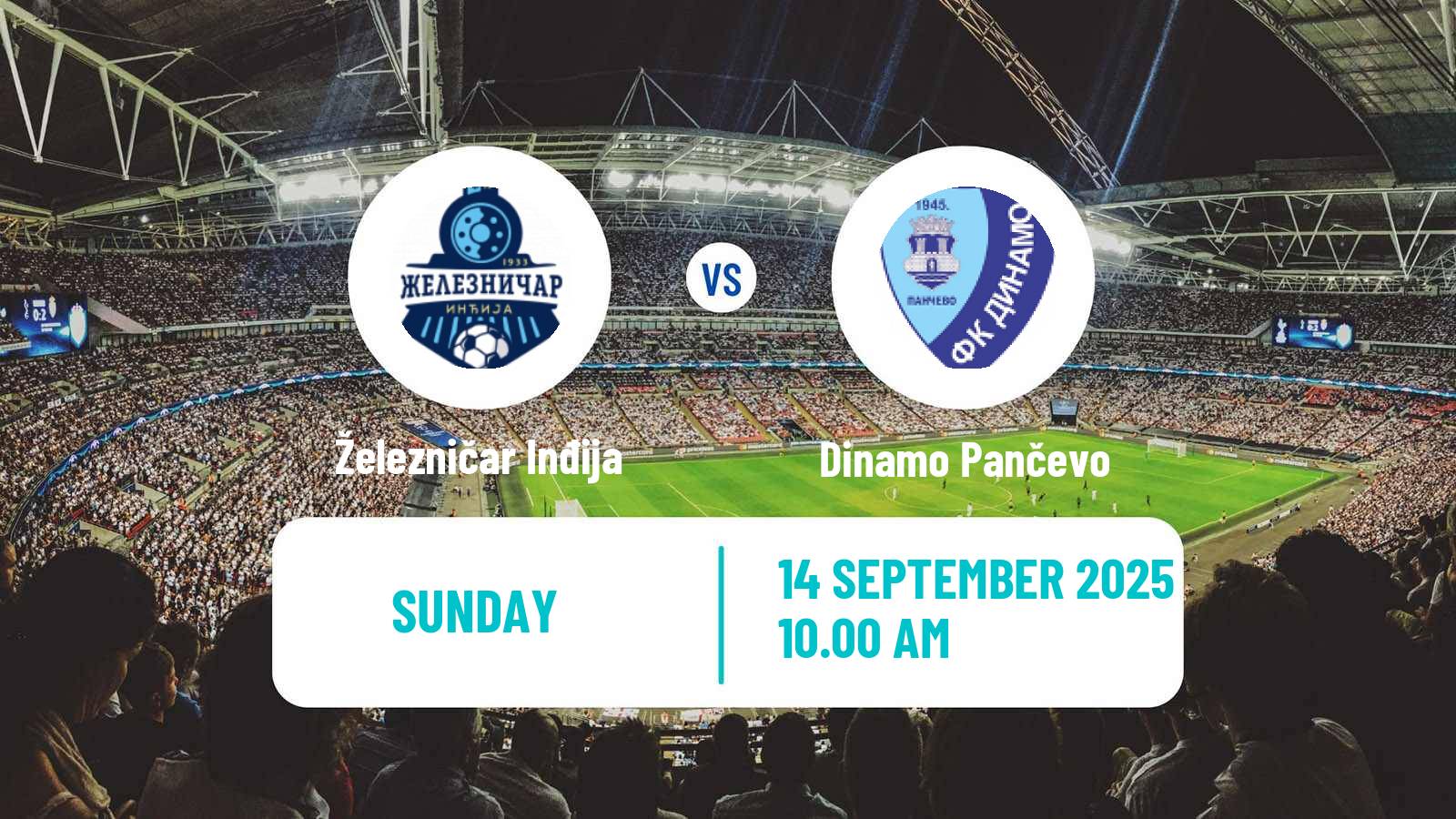 Football Serbian Srpska Liga - Vojvodina Železničar Inđija - Dinamo Pančevo