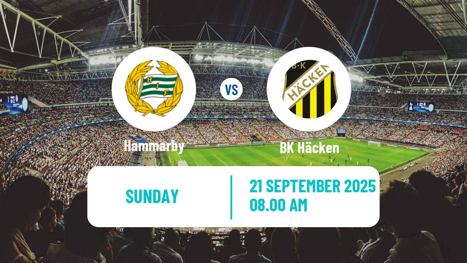 Football Swedish Allsvenskan Hammarby - Häcken