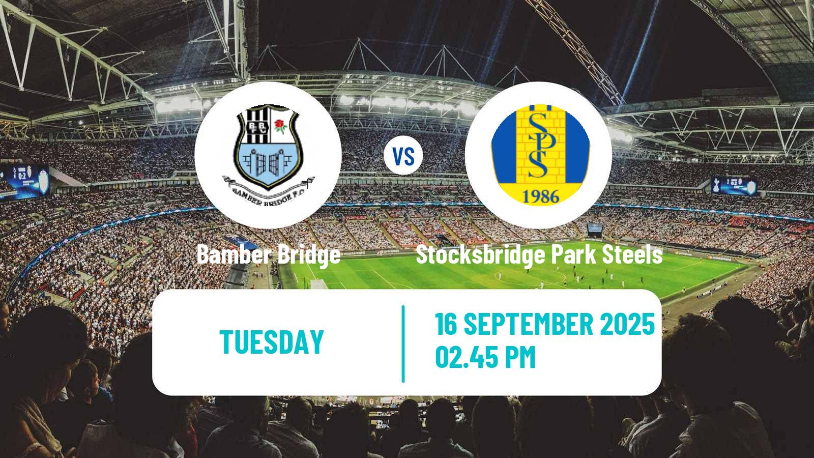 Football English NPL Premier Division Bamber Bridge - Stocksbridge Park Steels