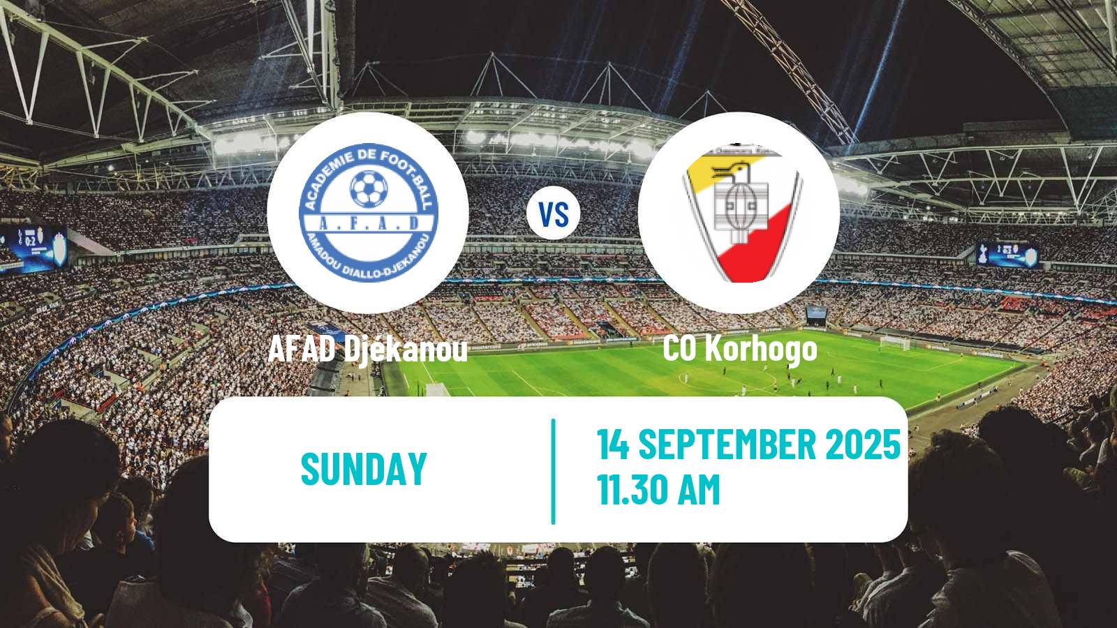 Football Cote d`Ivoire Ligue 1 AFAD Djékanou - Korhogo