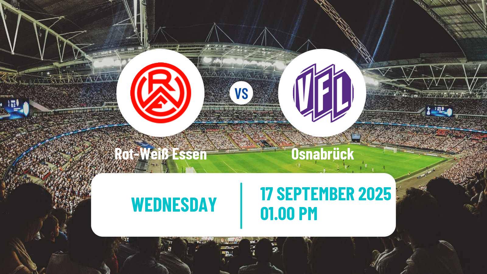 Football German 3 Bundesliga Rot-Weiß Essen - Osnabrück