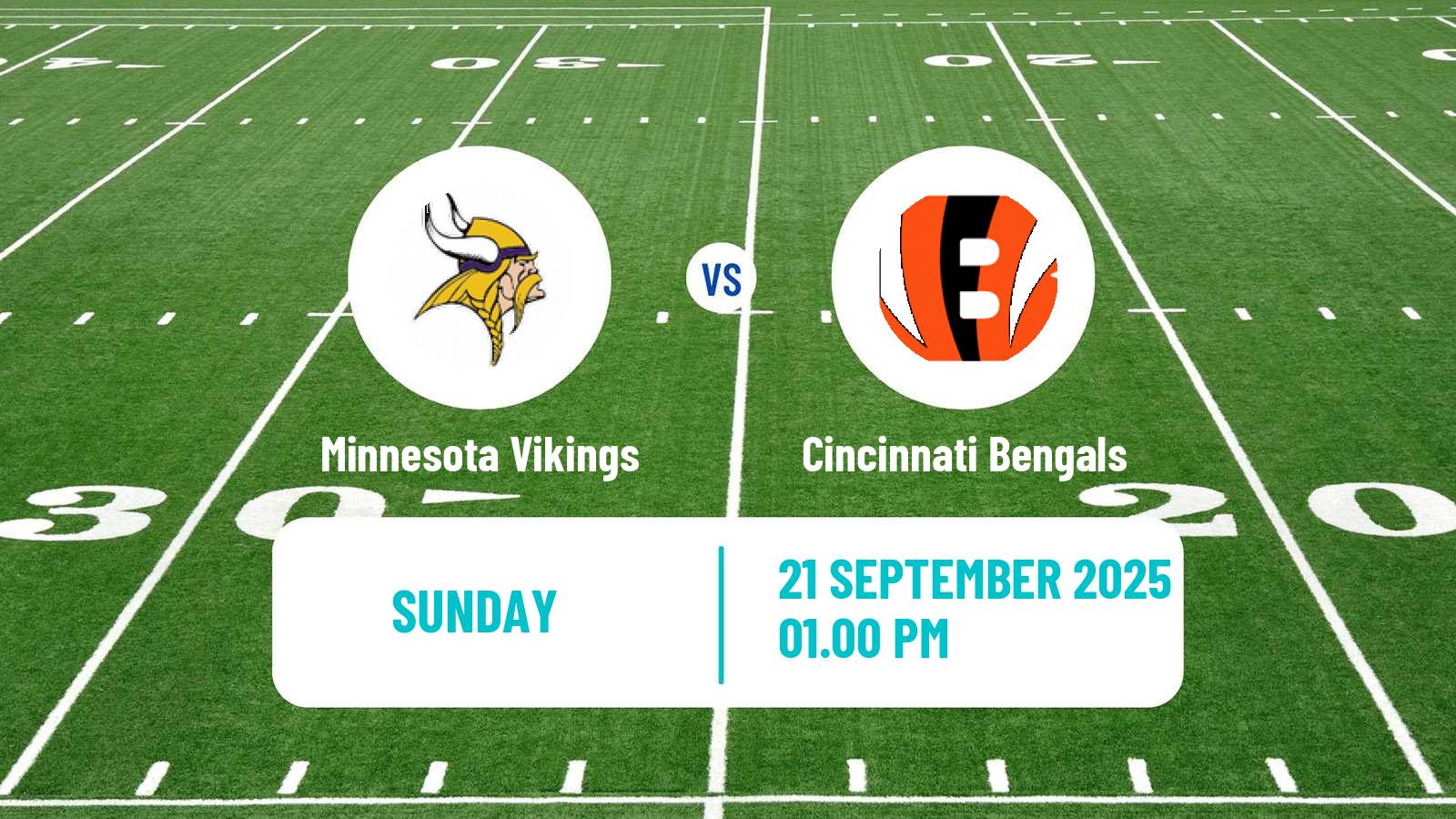 American football NFL Minnesota Vikings - Cincinnati Bengals