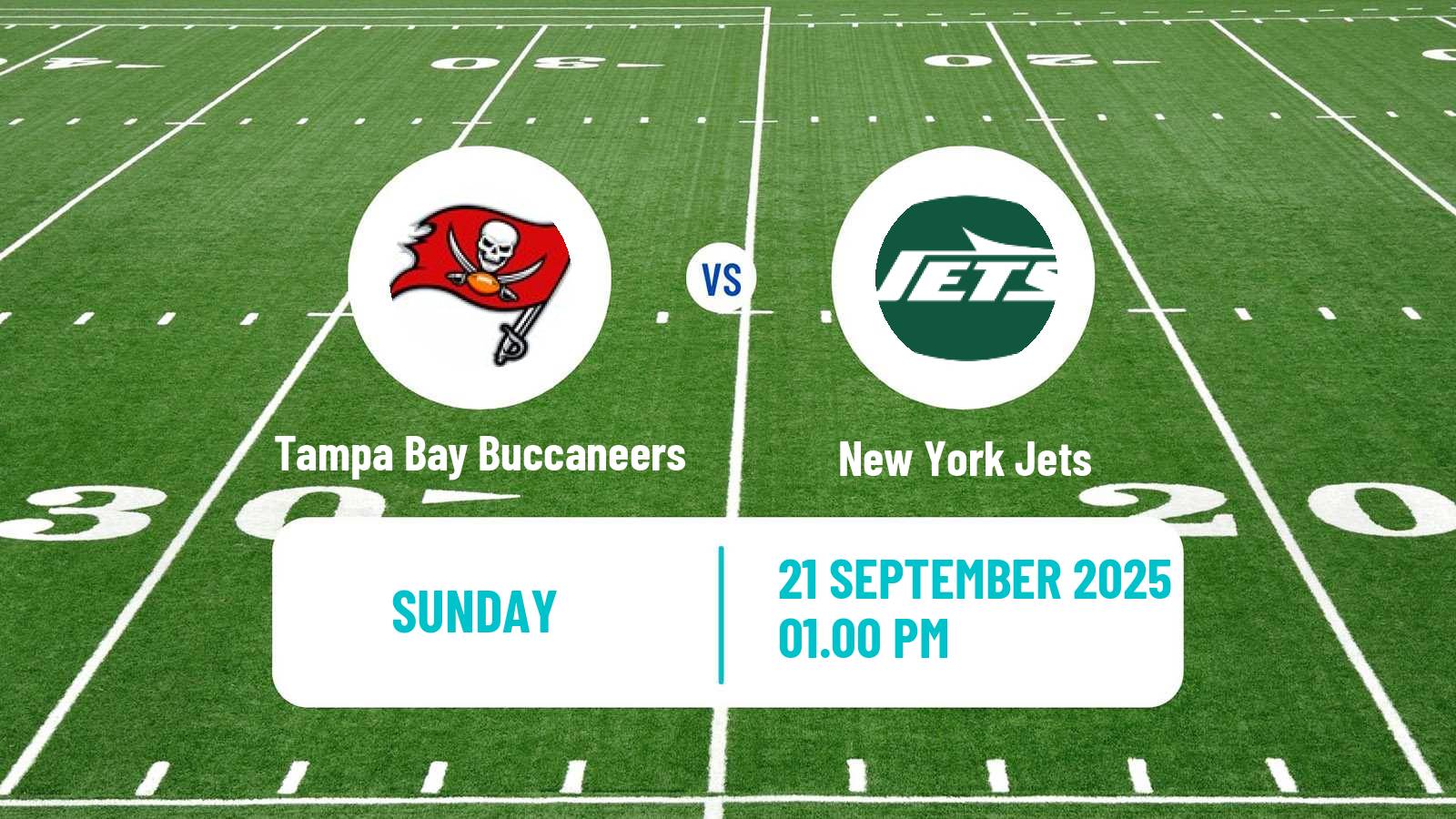 American football NFL Tampa Bay Buccaneers - New York Jets