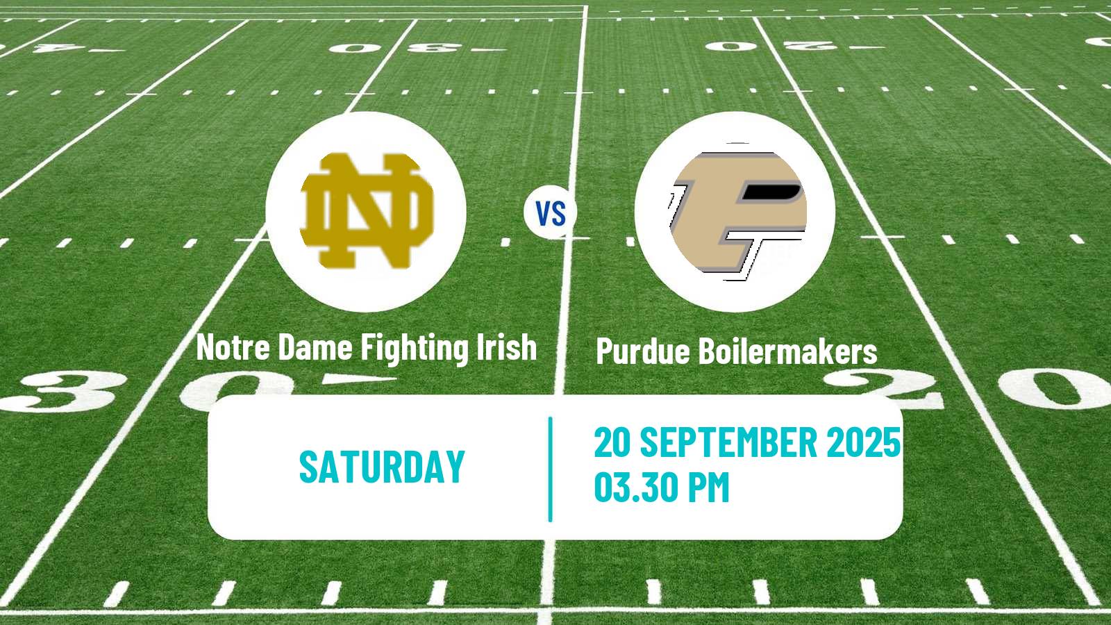 American football NCAA College Football Notre Dame Fighting Irish - Purdue Boilermakers