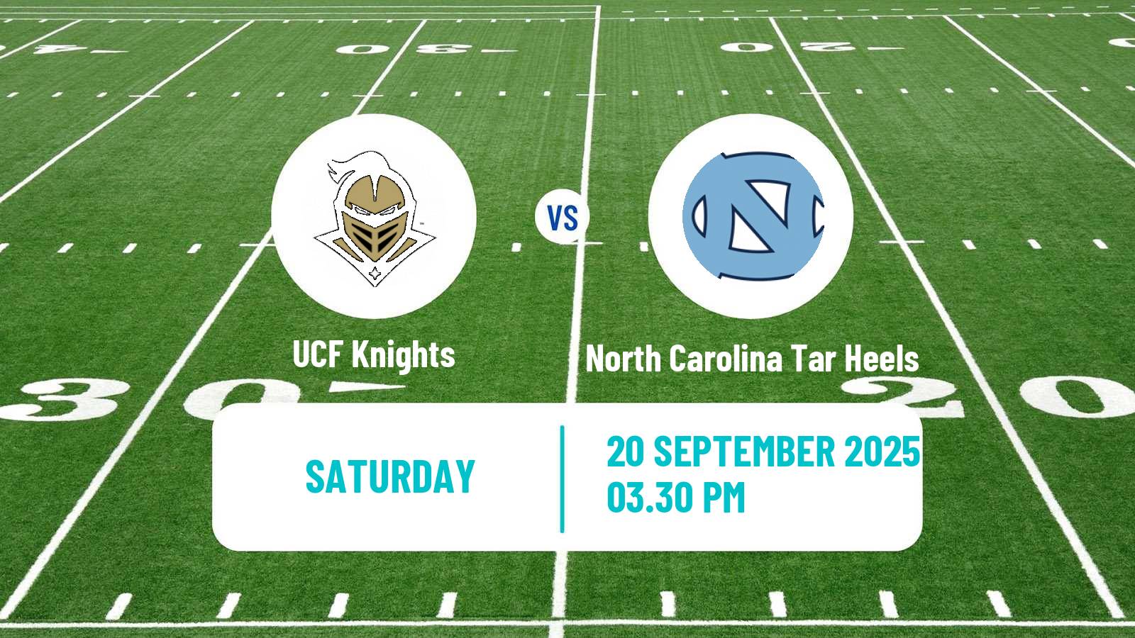 American football NCAA College Football UCF Knights - North Carolina Tar Heels