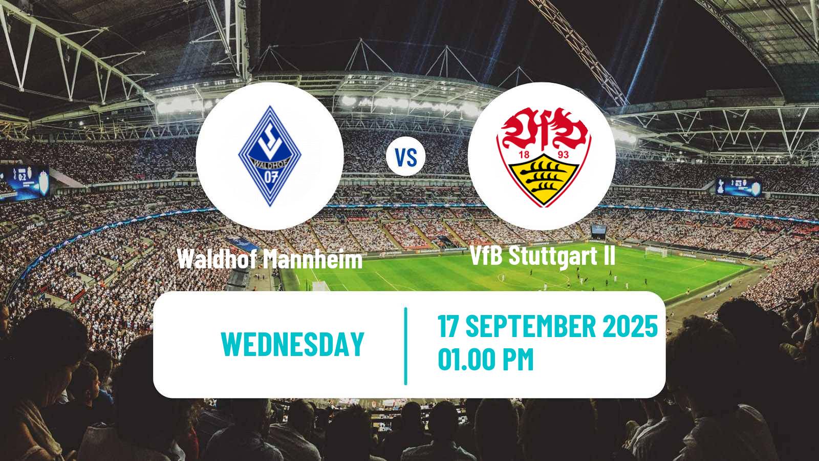 Football German 3 Bundesliga Waldhof Mannheim - VfB Stuttgart II