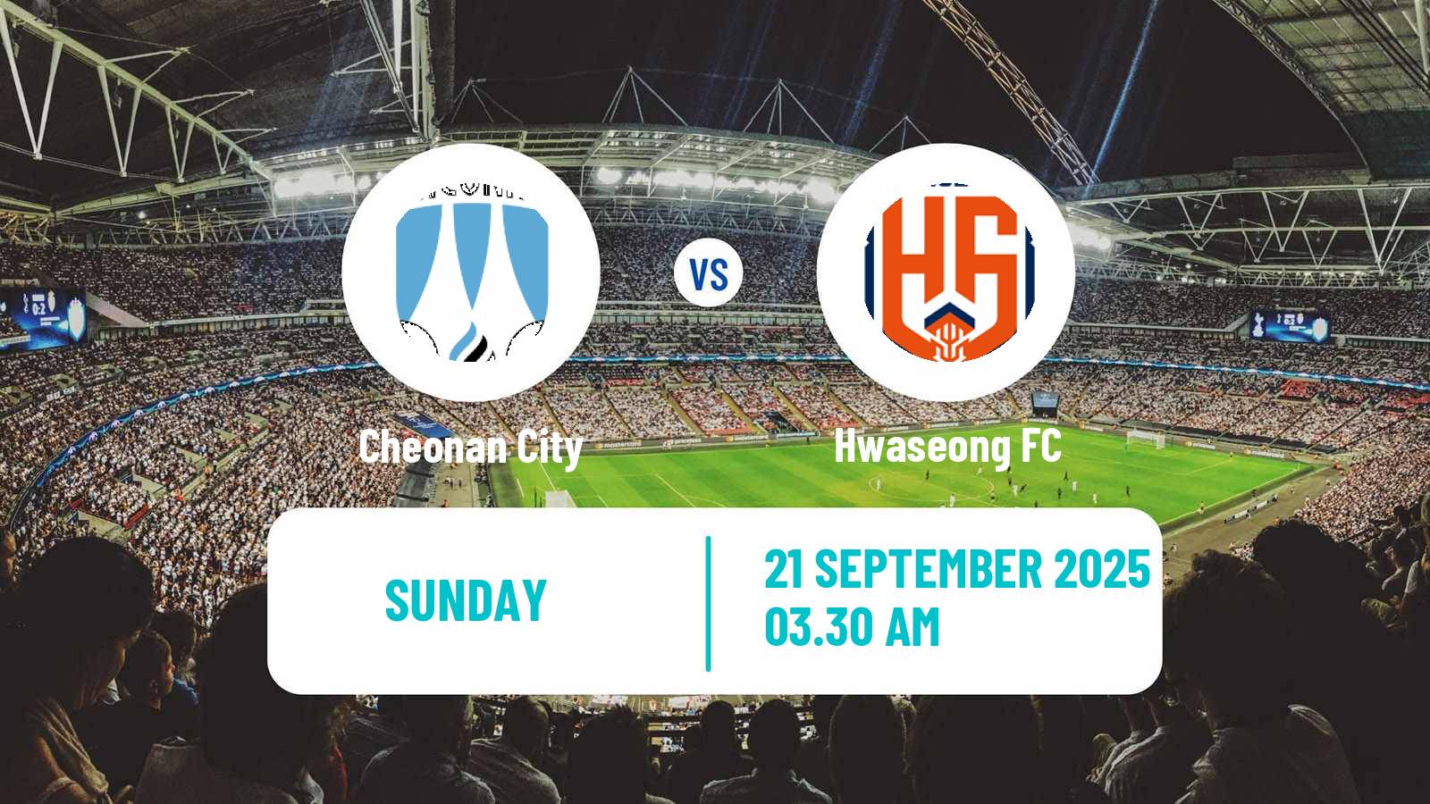 Football South Korean K-League 2 Cheonan City - Hwaseong