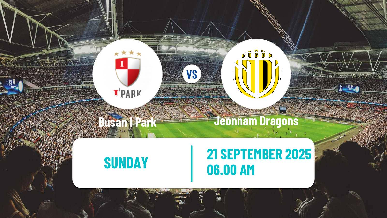 Football South Korean K-League 2 Busan I Park - Jeonnam Dragons