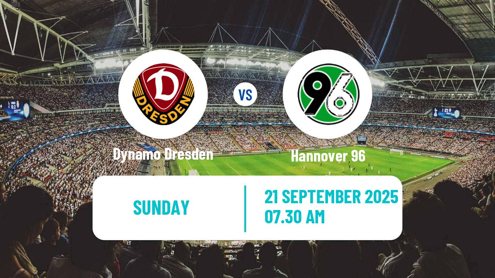 Football German 2 Bundesliga Dynamo Dresden - Hannover