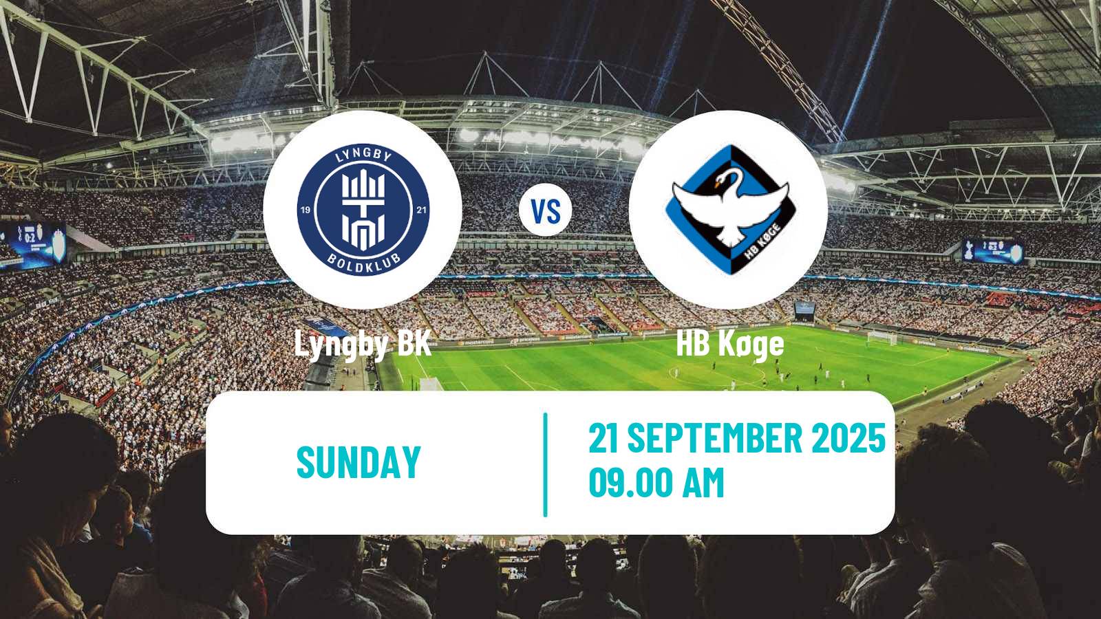 Football Danish 1 Division Lyngby BK - HB Køge