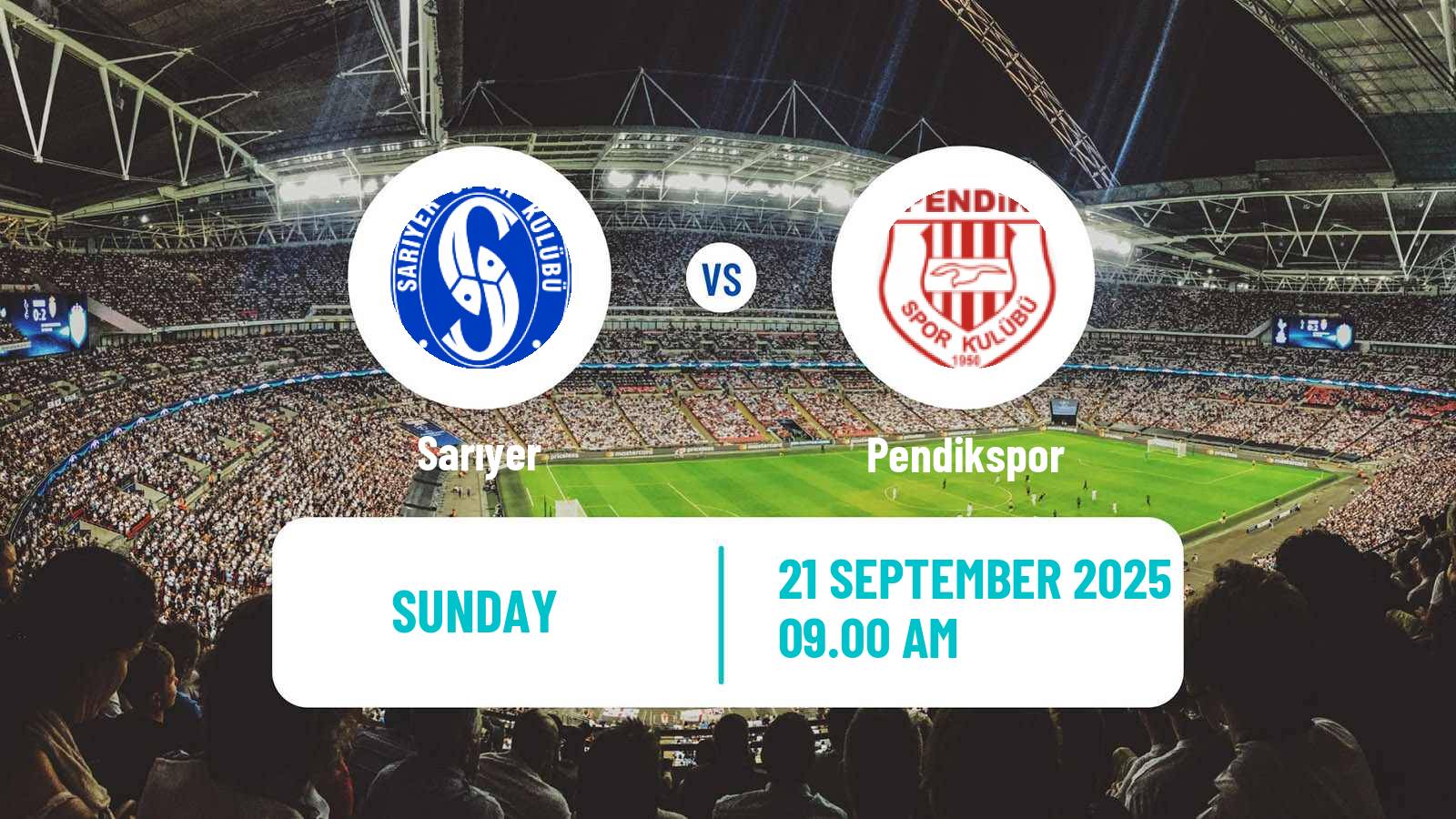 Football Turkish First League Sarıyer - Pendikspor