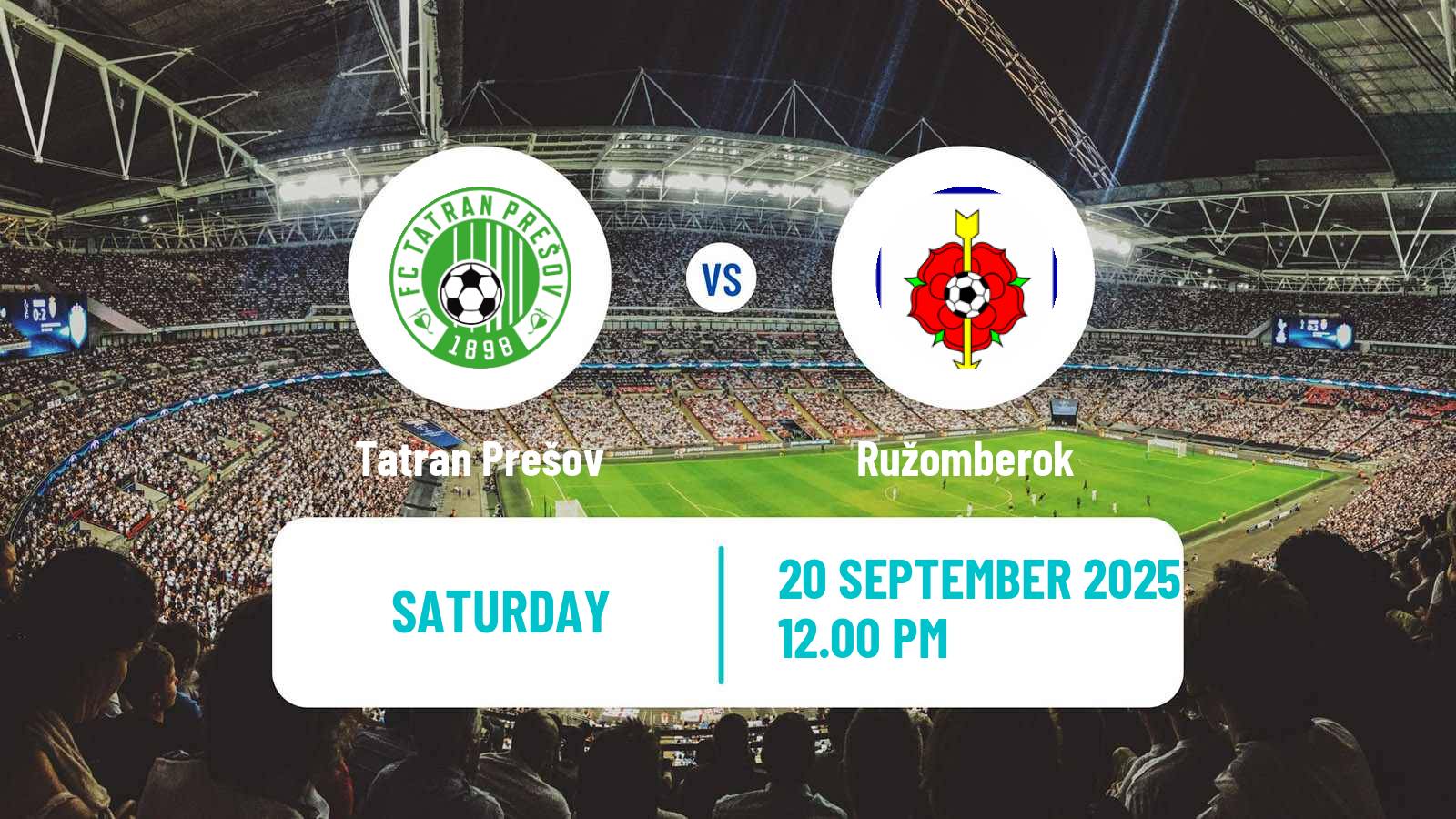 Football Slovak Superliga Tatran Prešov - Ružomberok
