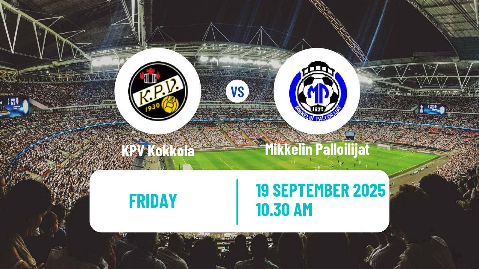 Football Finnish Ykkonen KPV Kokkola - Mikkelin Palloilijat