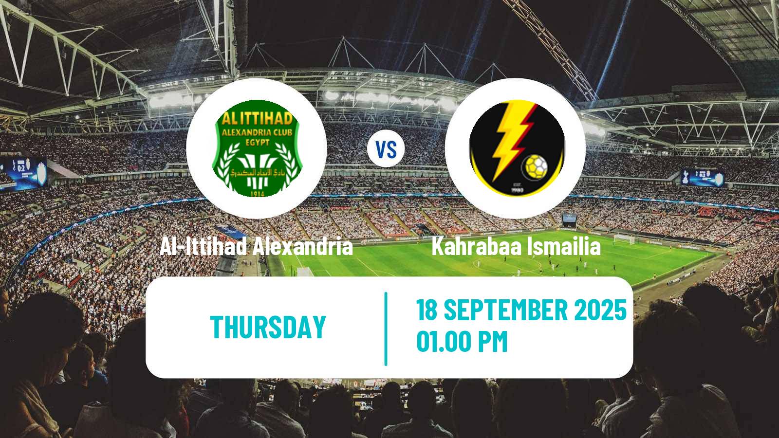 Football Egyptian Premier League Al-Ittihad Alexandria - Kahrabaa Ismailia