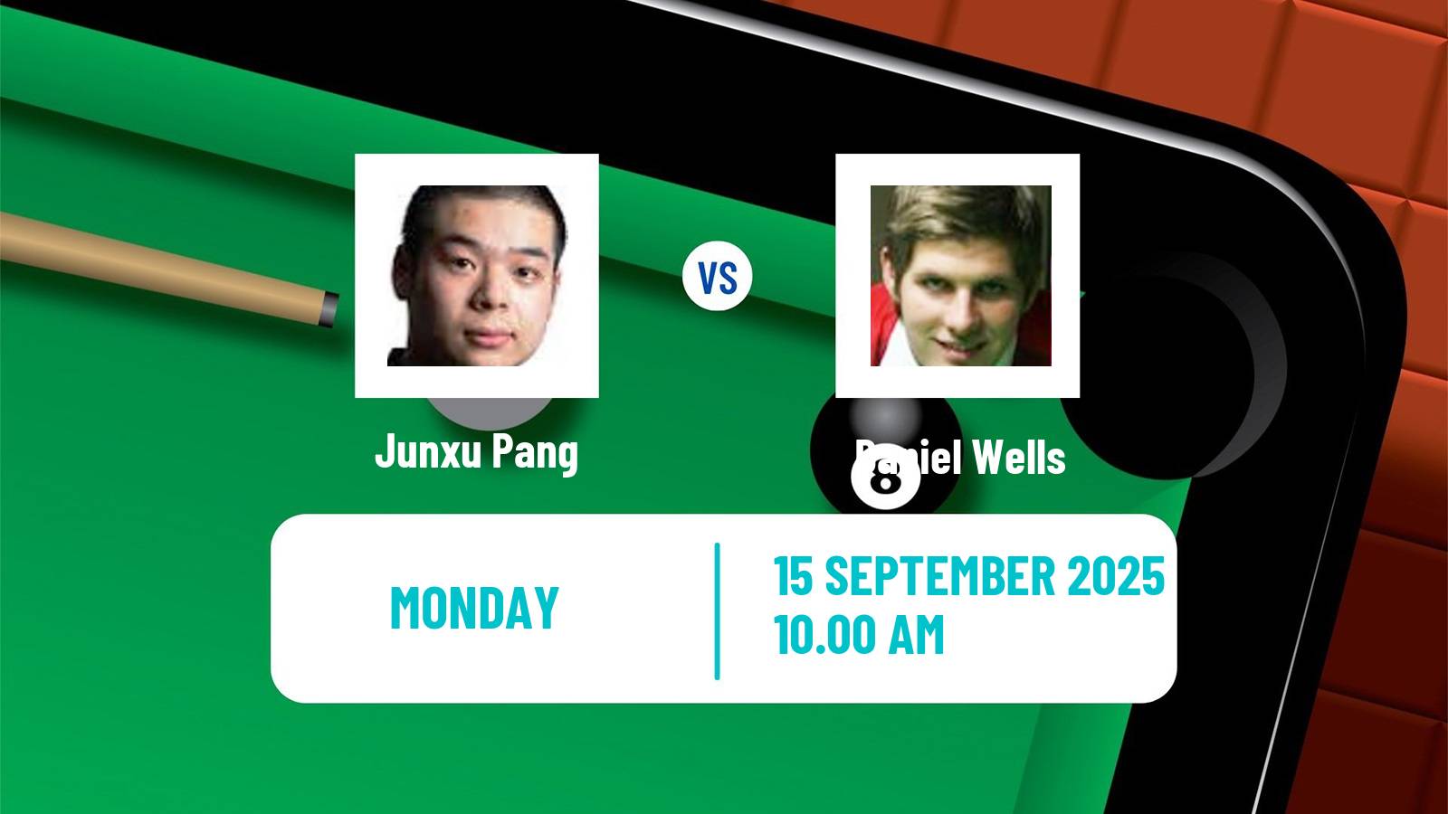 Snooker English Open Junxu Pang - Daniel Wells
