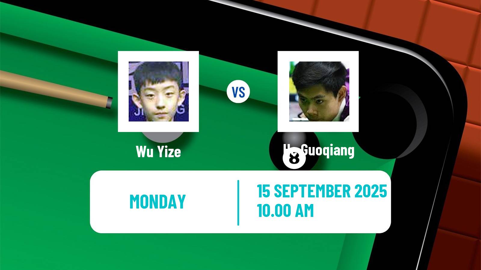 Snooker English Open Wu Yize - He Guoqiang