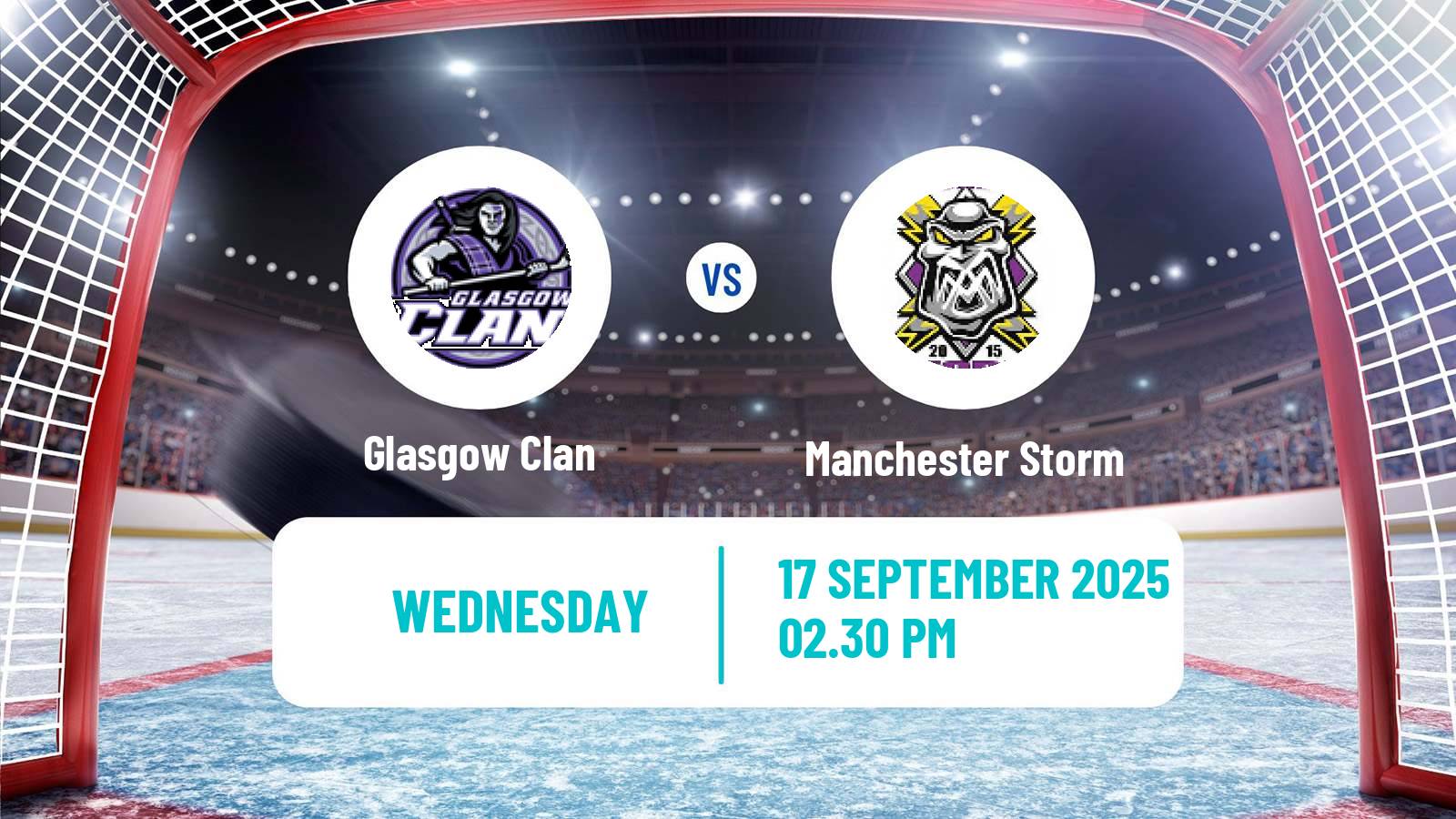 Hockey United Kingdom Elite League Glasgow Clan - Manchester Storm