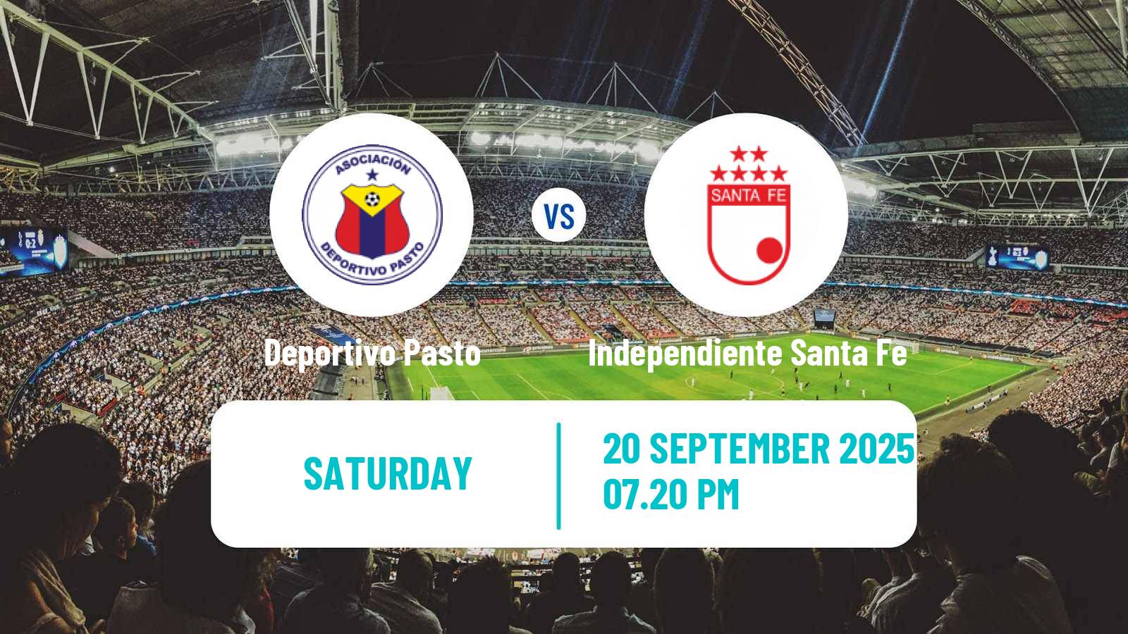 Football Colombian Primera A Deportivo Pasto - Independiente Santa Fe