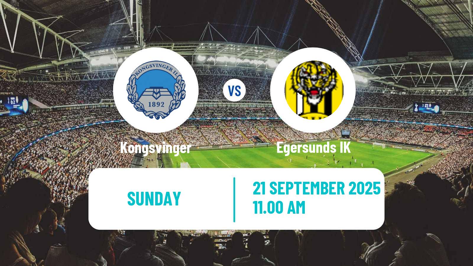 Football Norwegian Adeccoligaen Kongsvinger - Egersund