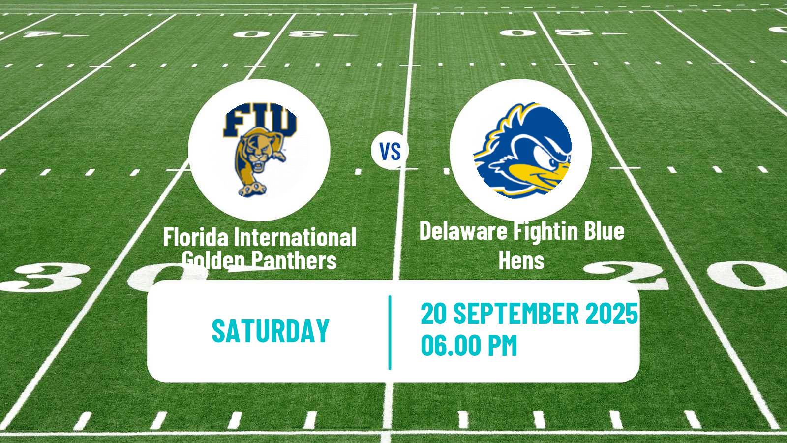 American football NCAA College Football Florida International Golden Panthers - Delaware Fightin Blue Hens