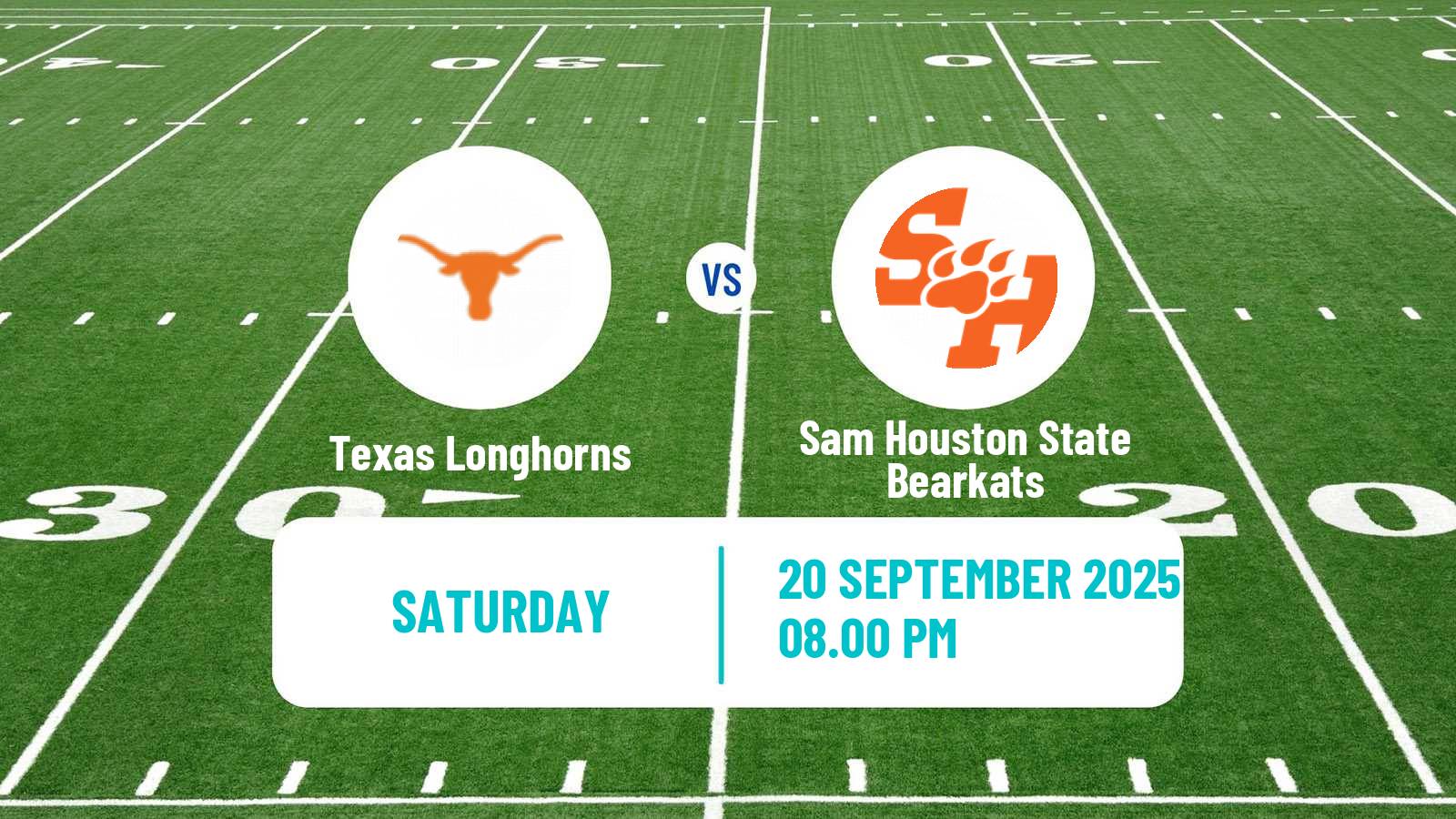 American football NCAA College Football Texas Longhorns - Sam Houston State Bearkats