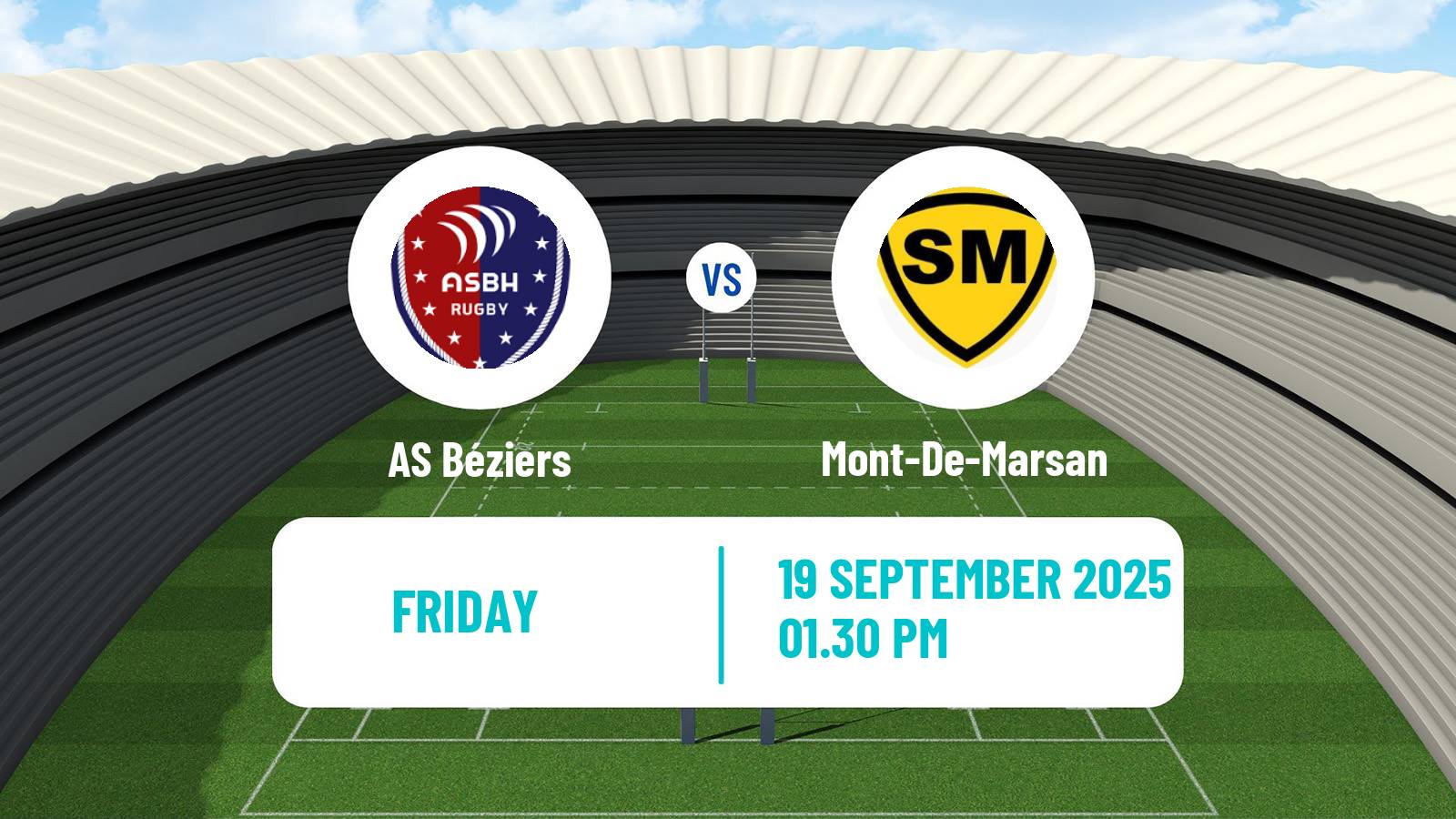 Rugby union French Pro D2 Béziers - Mont-De-Marsan