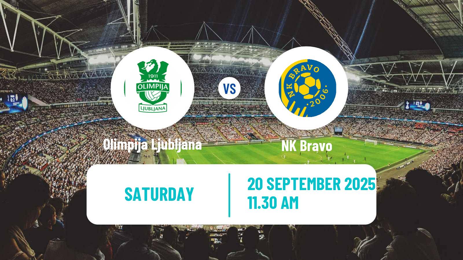 Football Slovenian PrvaLiga Olimpija Ljubljana - NK Bravo