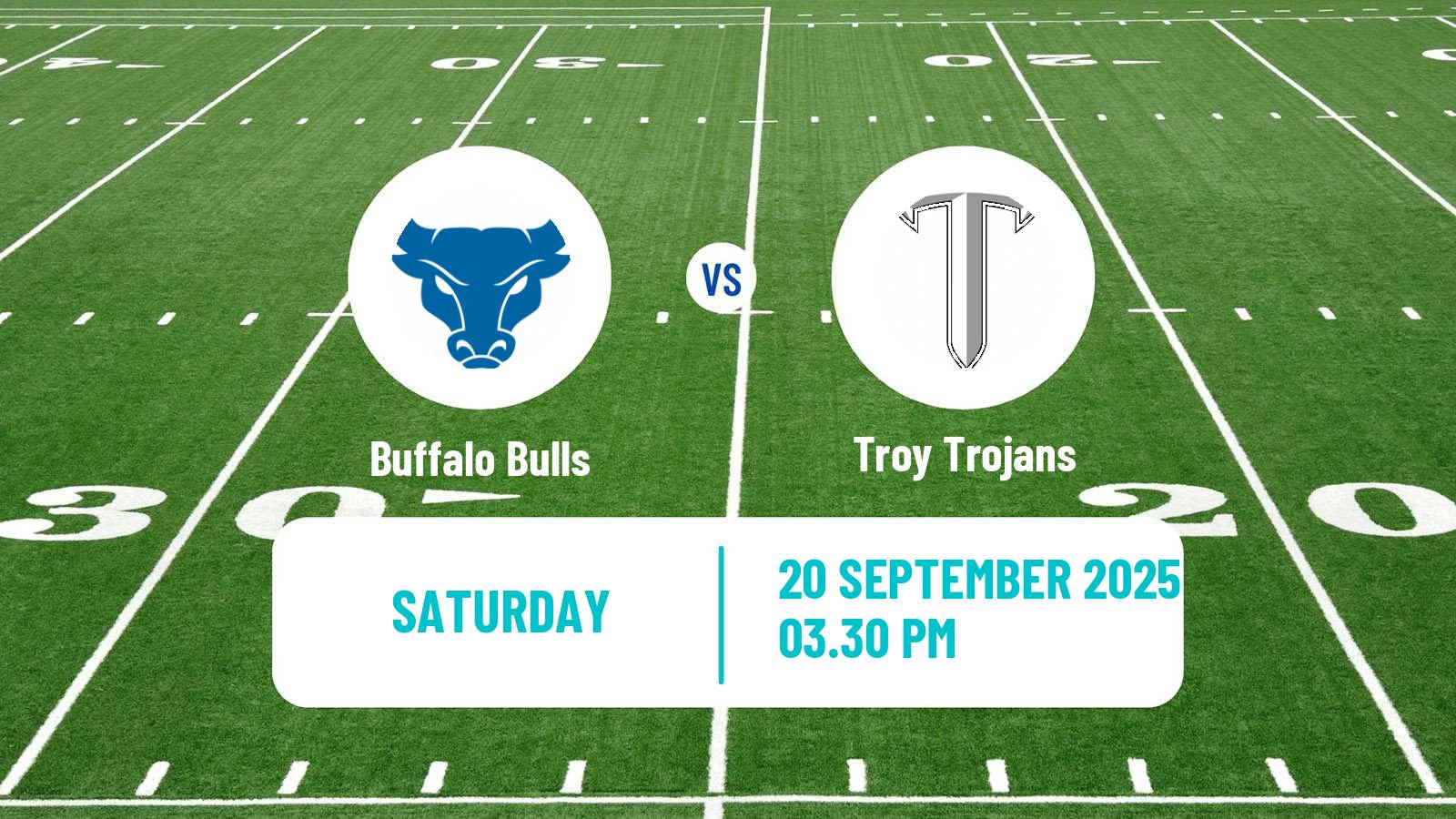 American football NCAA College Football Buffalo Bulls - Troy Trojans