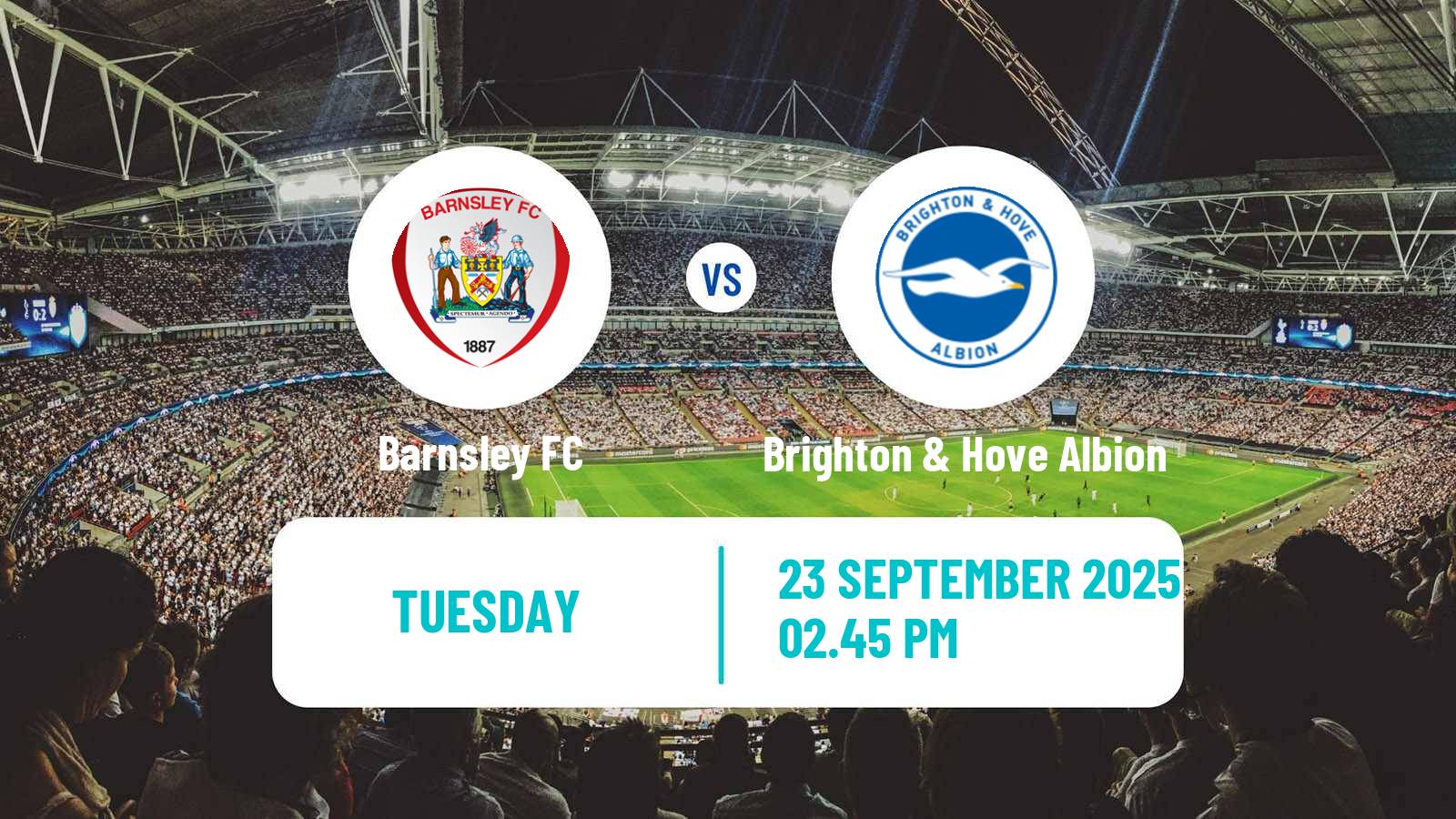 Football English League Cup Barnsley - Brighton & Hove Albion