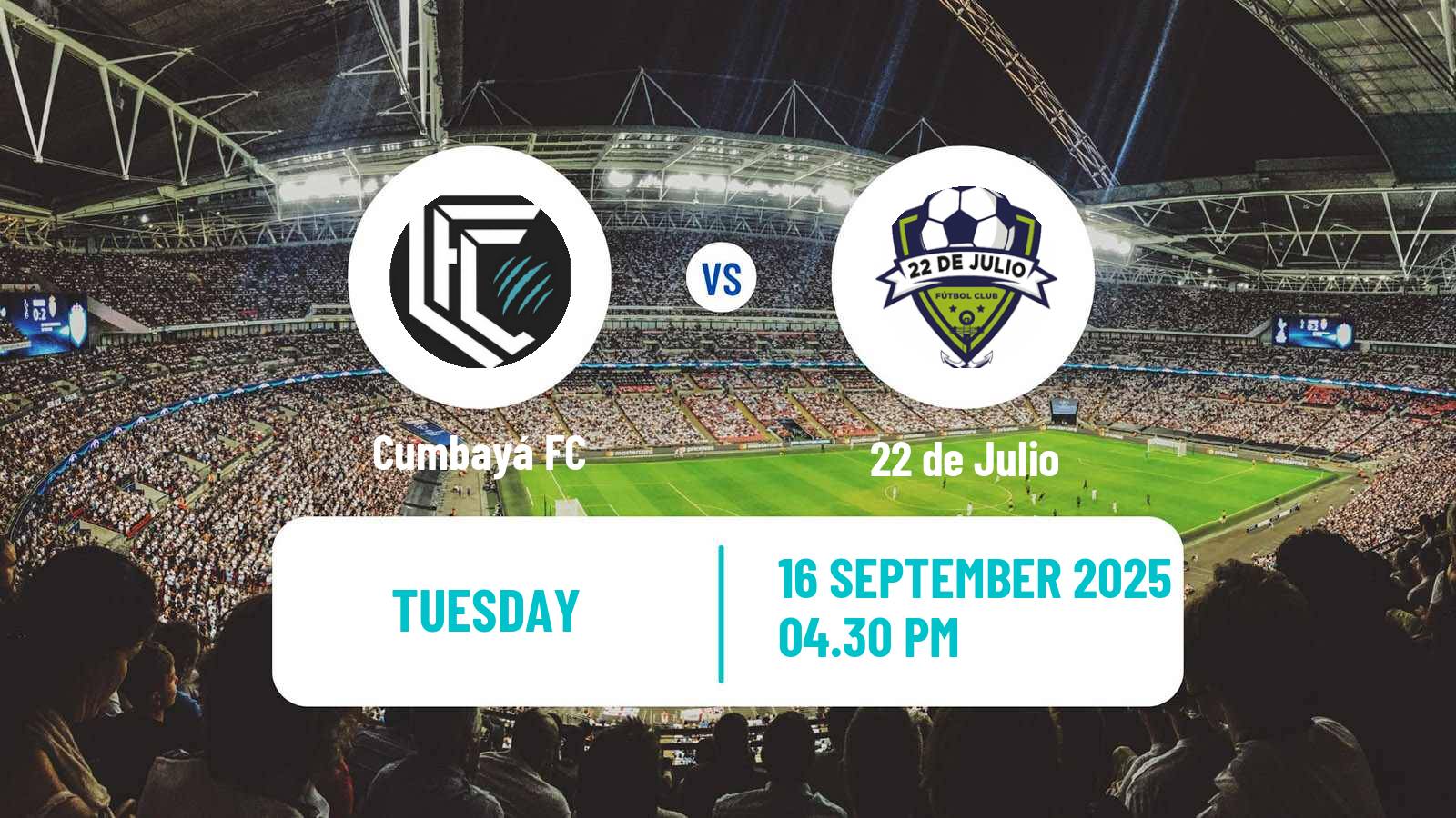 Football Ecuadorian Serie B Cumbayá - 22 de Julio