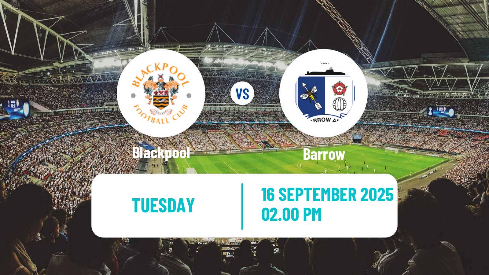 Football English EFL Trophy Blackpool - Barrow