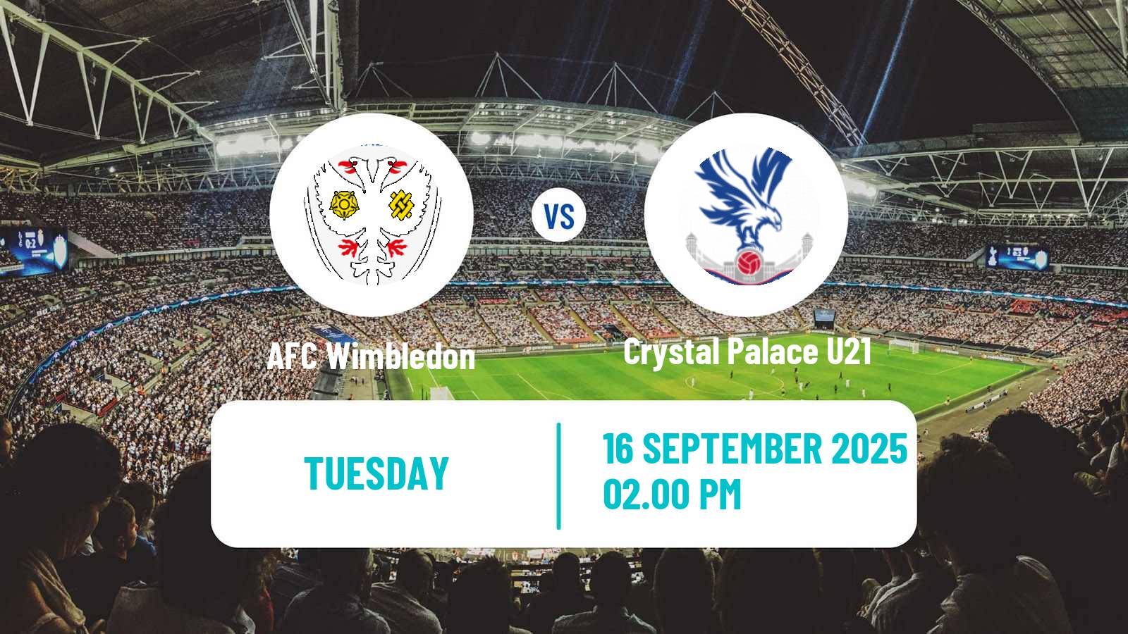 Football English EFL Trophy AFC Wimbledon - Crystal Palace U21