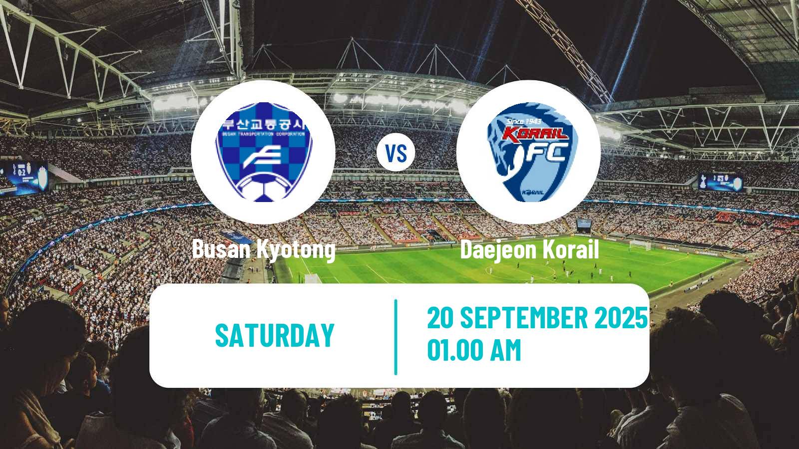 Football South Korean K3 League Busan Kyotong - Daejeon Korail