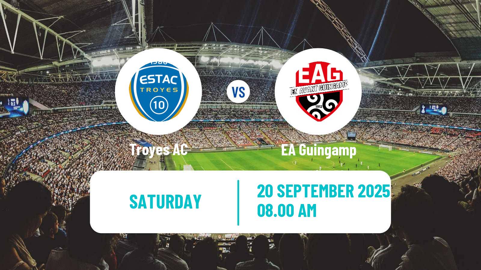 Football French Ligue 2 Troyes - Guingamp
