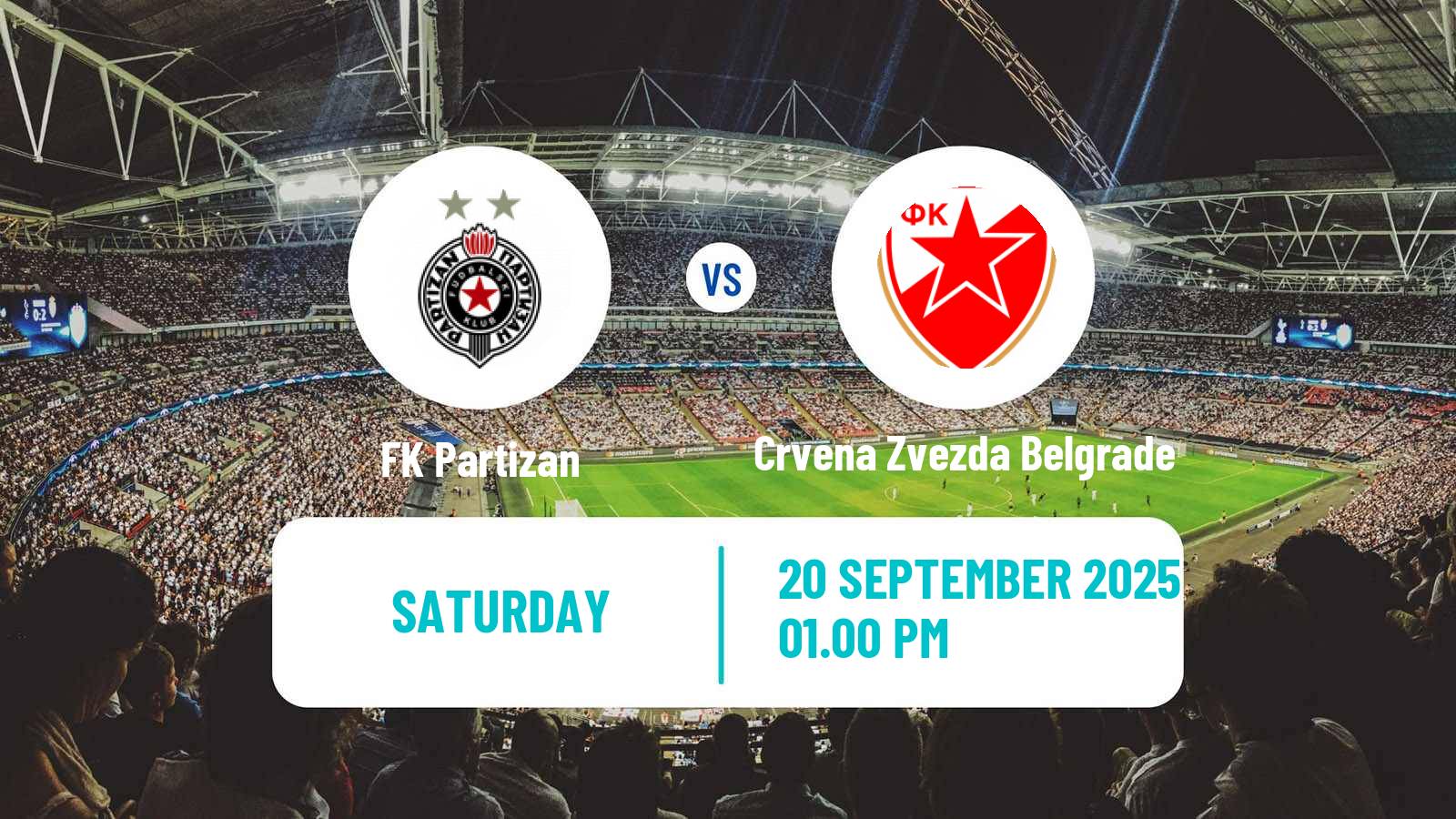 Football Serbian Superliga Partizan - Crvena Zvezda Belgrade