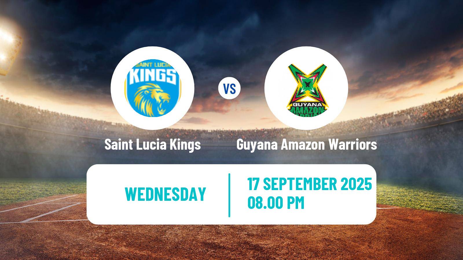 Cricket Caribbean Premier League Cricket Saint Lucia Kings - Guyana Amazon Warriors
