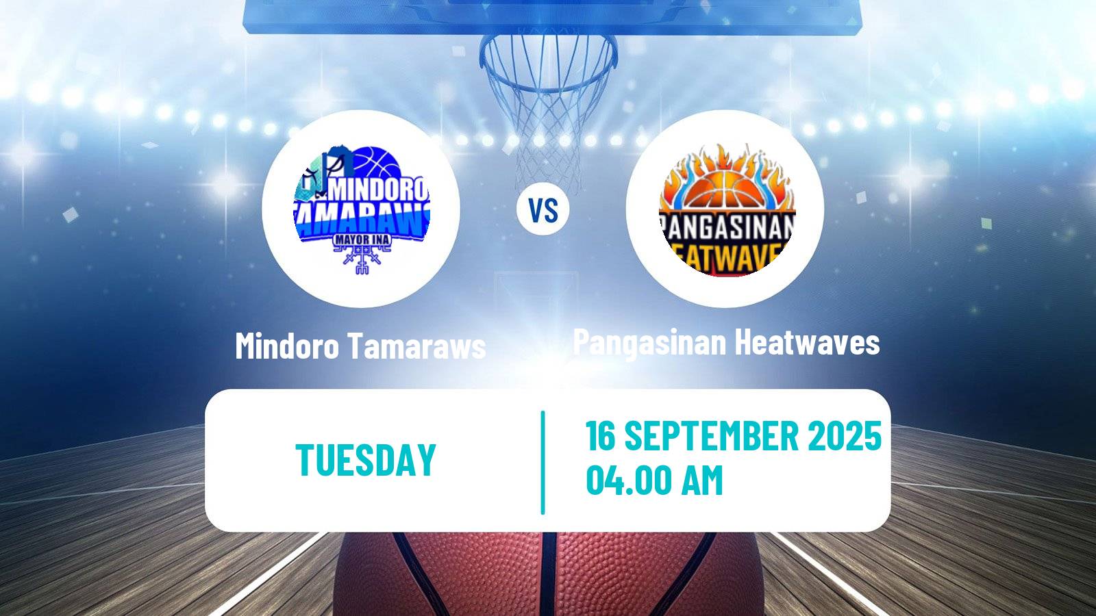 Basketball Philippines MBPL  Mindoro Tamaraws - Pangasinan Heatwaves