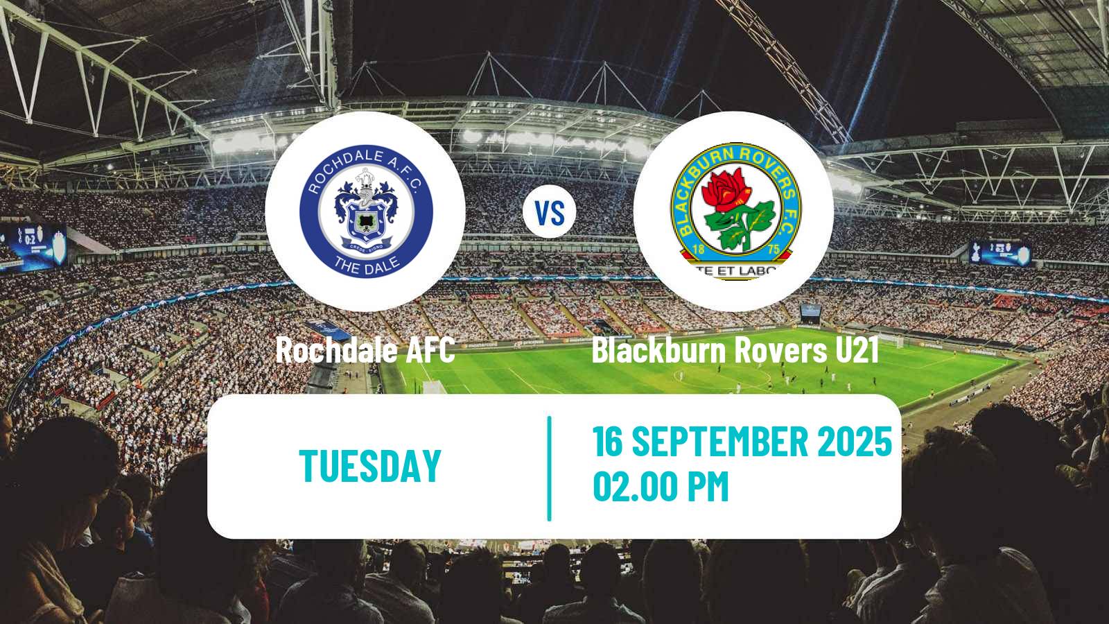 Football English National League Cup Rochdale - Blackburn Rovers U21