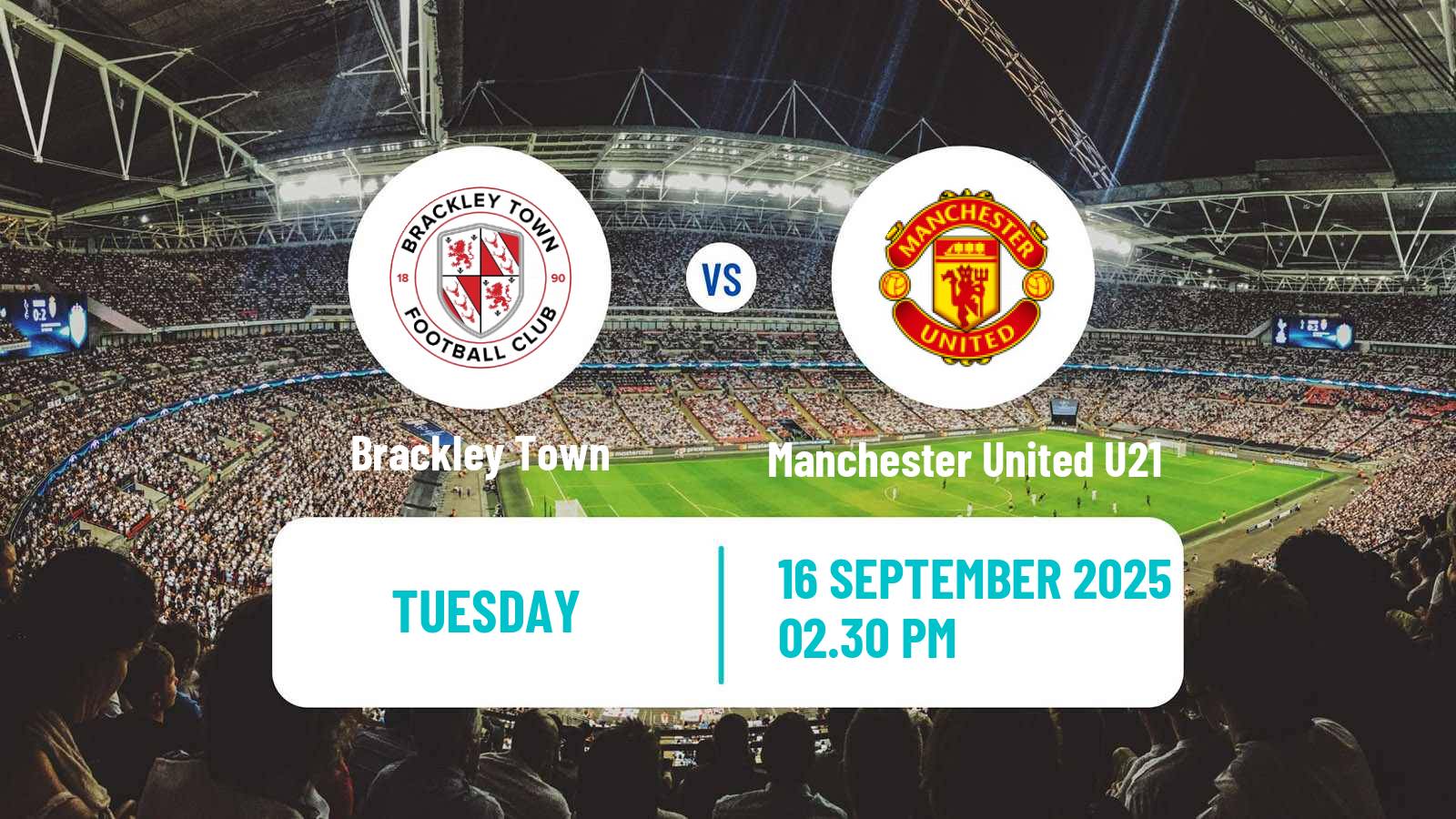 Football English National League Cup Brackley Town - Manchester United U21