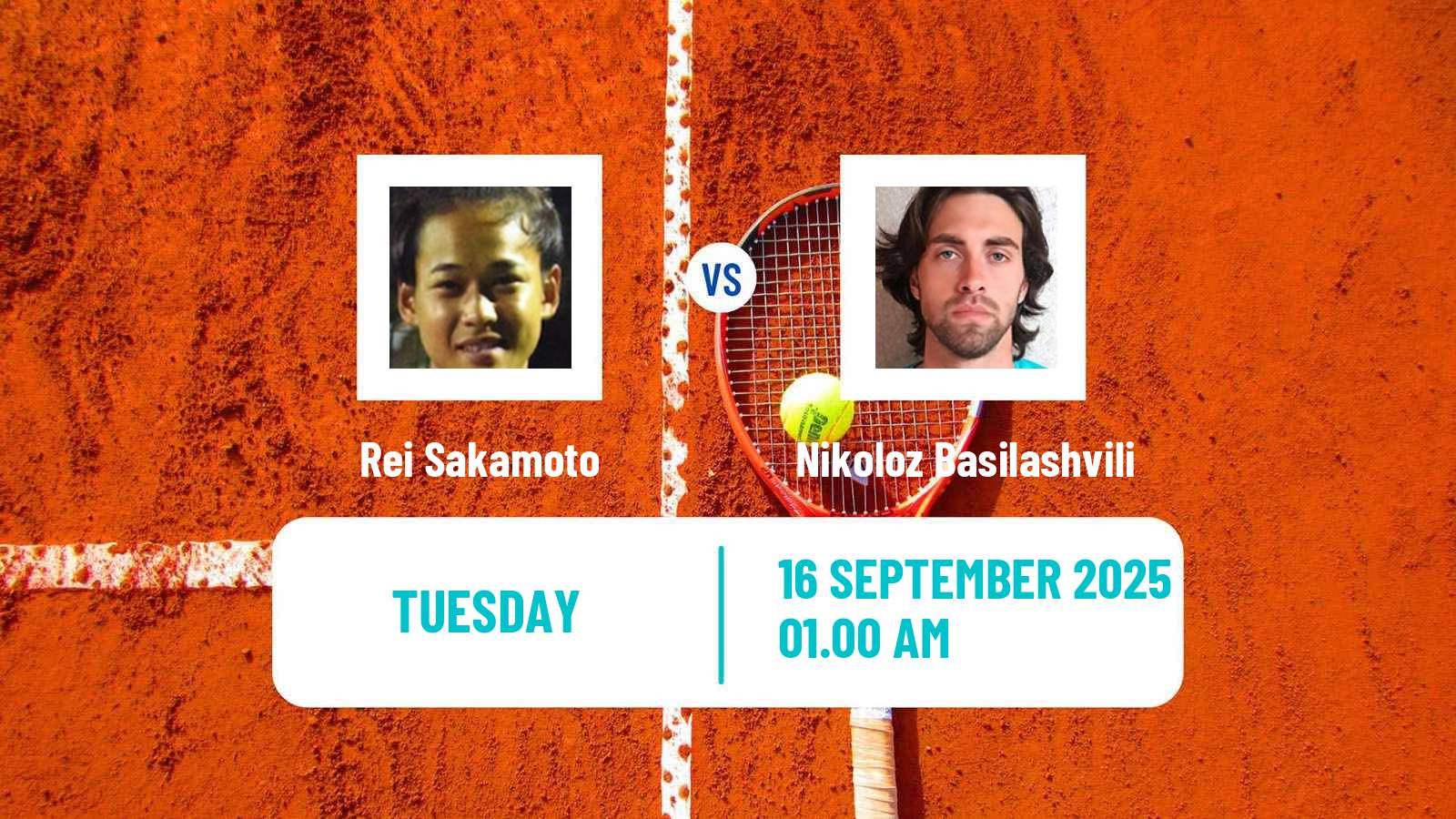 Tennis ATP Chengdu Rei Sakamoto - Nikoloz Basilashvili